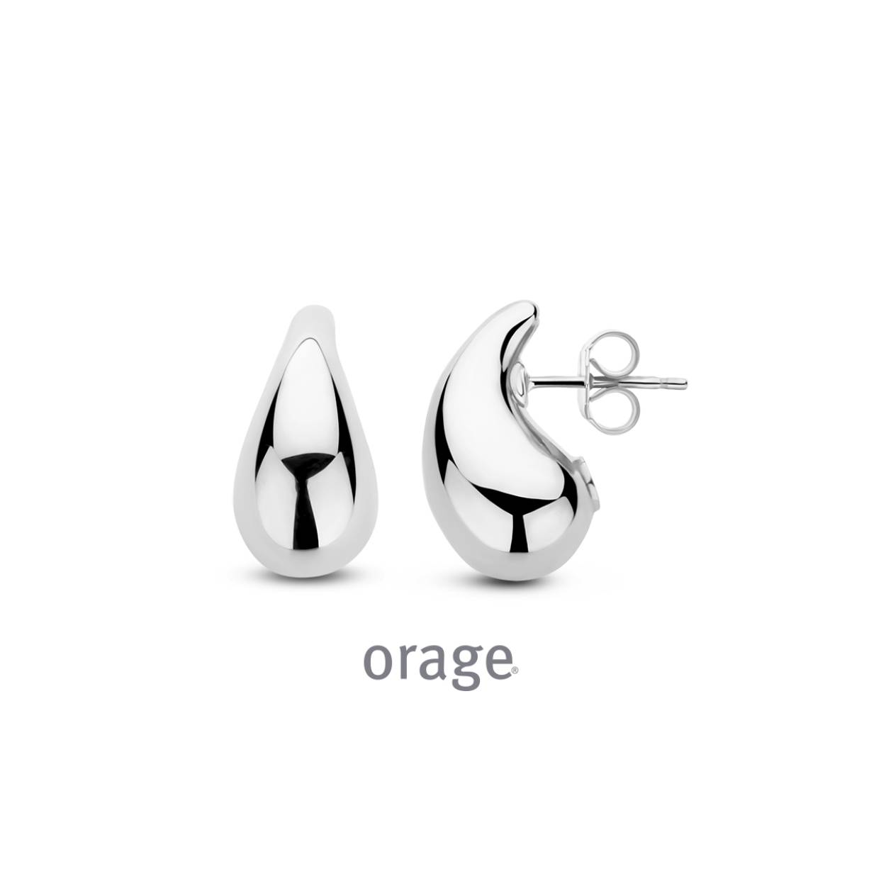 Orage Oorstekers in zilver  - AW369