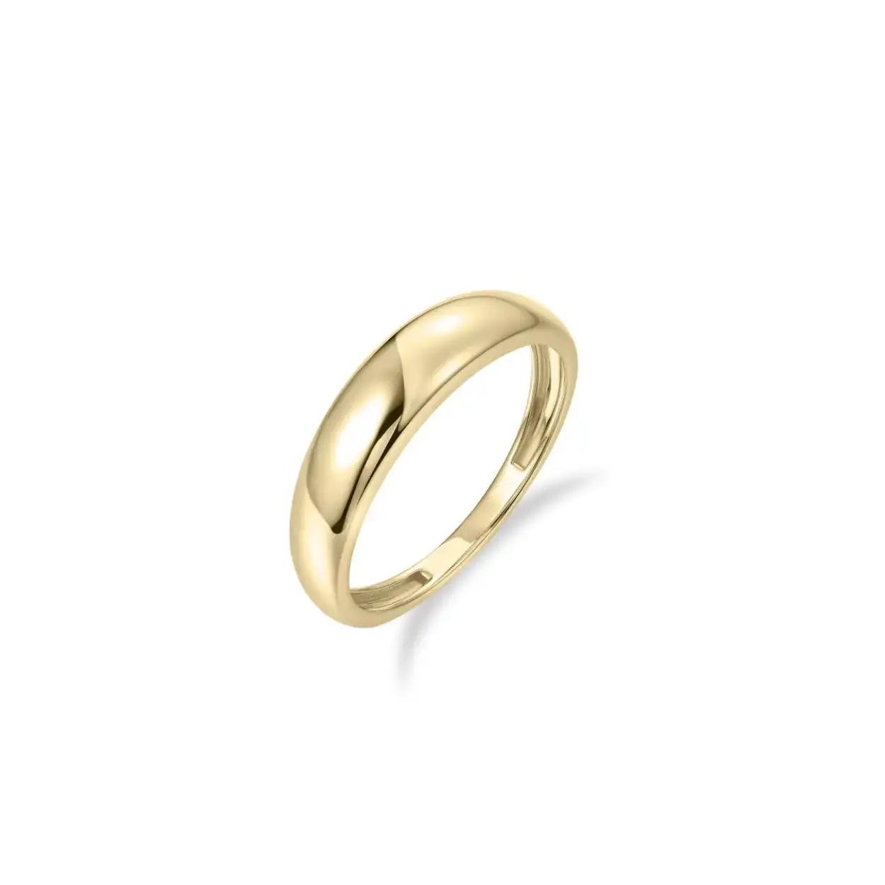 GISSER 14 KARAATS GOUDEN RING GLAD VGR042 IN MAAT 50