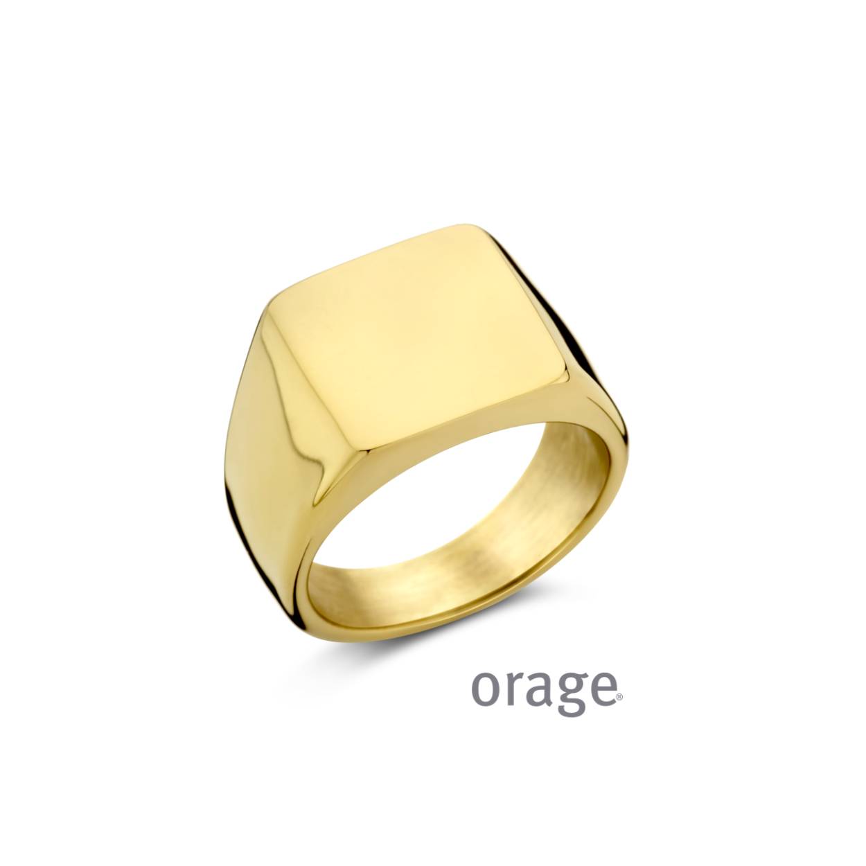Orage ring heren staal geel
