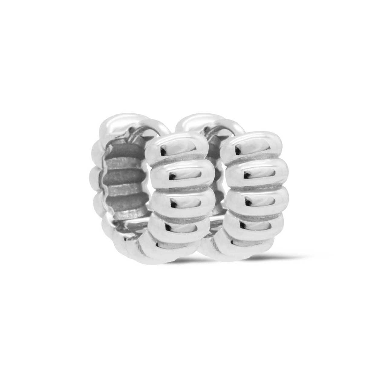 Plain Hinged Hoops CHUCKY Silver 12MM