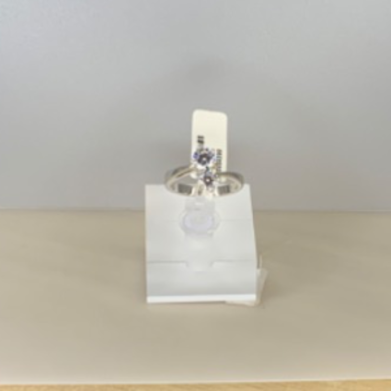 Zilver ring met zirkonia 2x