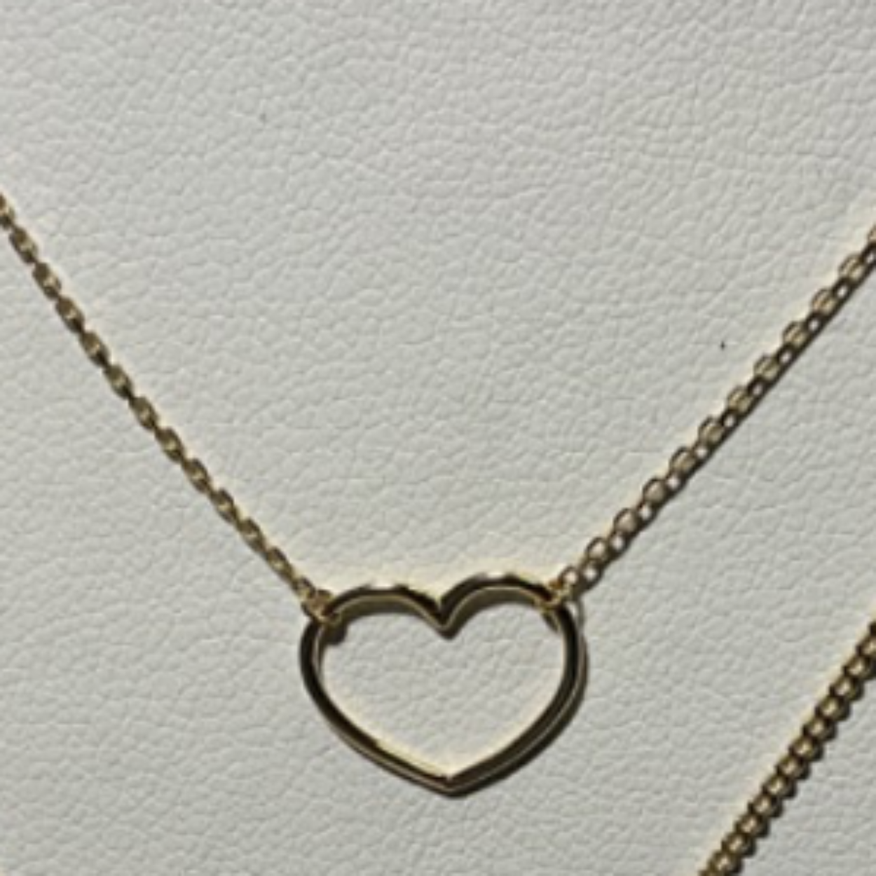 Gouden collier fantasie symbol chain open hart 42-45cm
