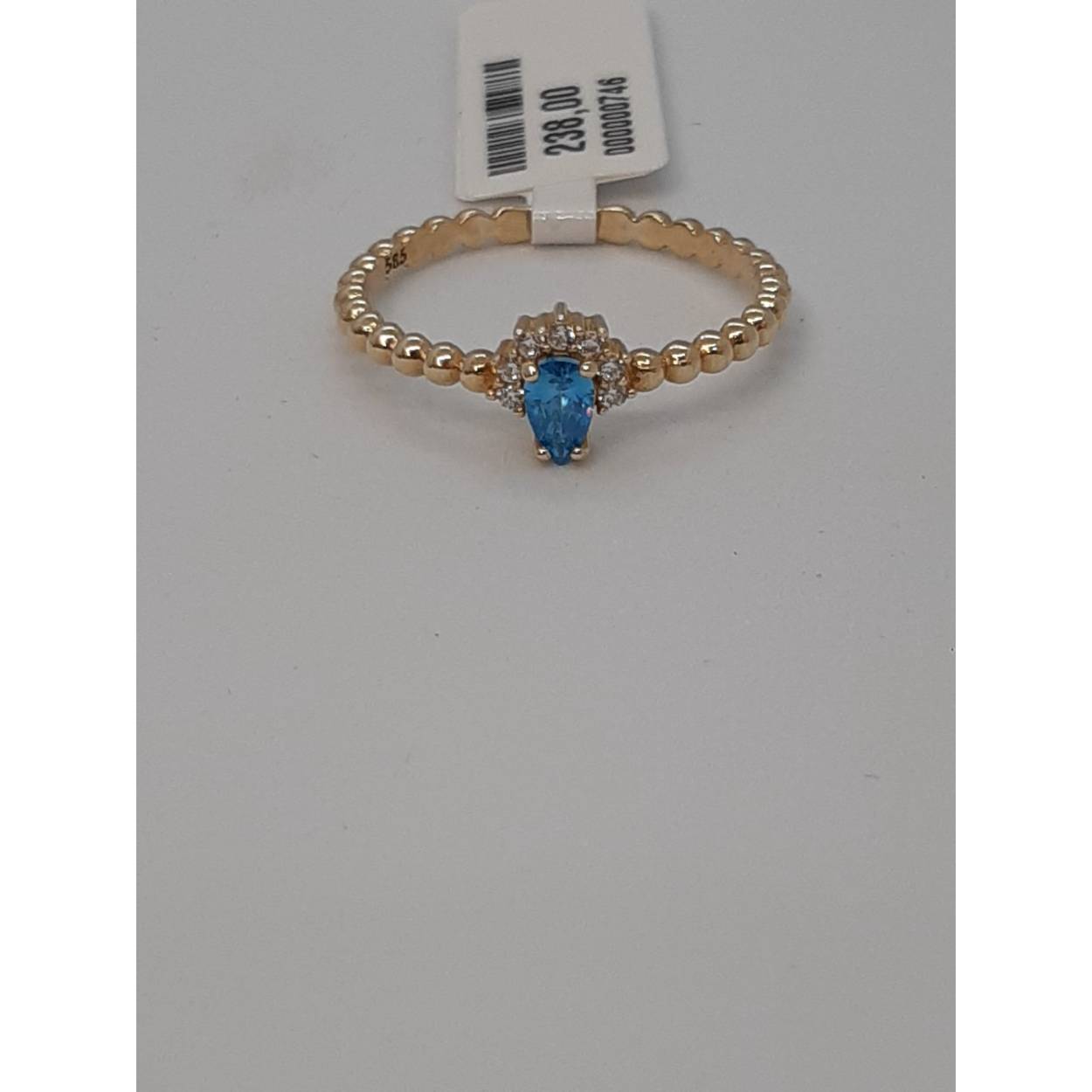 gouden ring 
14k met stenen 