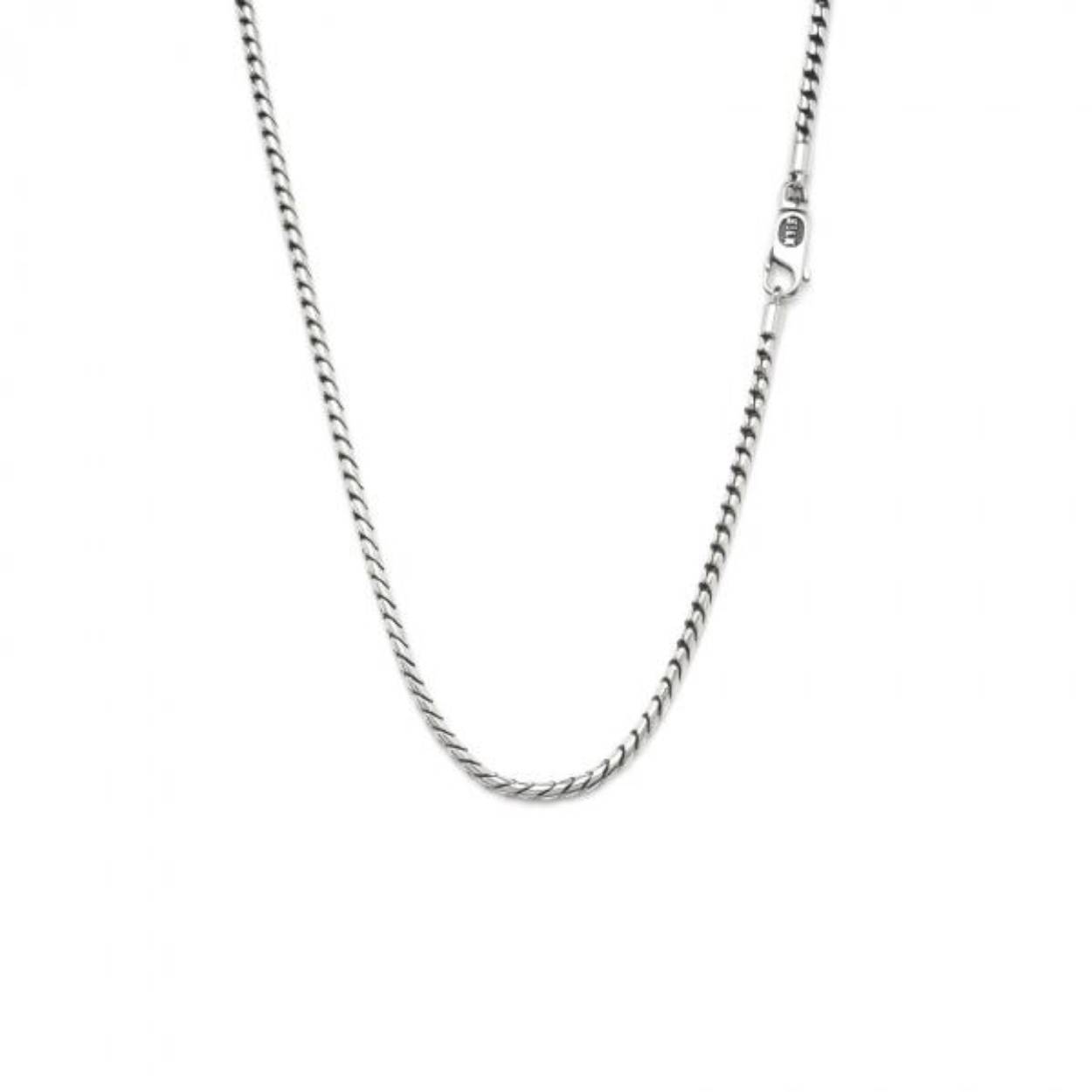 silk collier 50 cm Heren Zilver