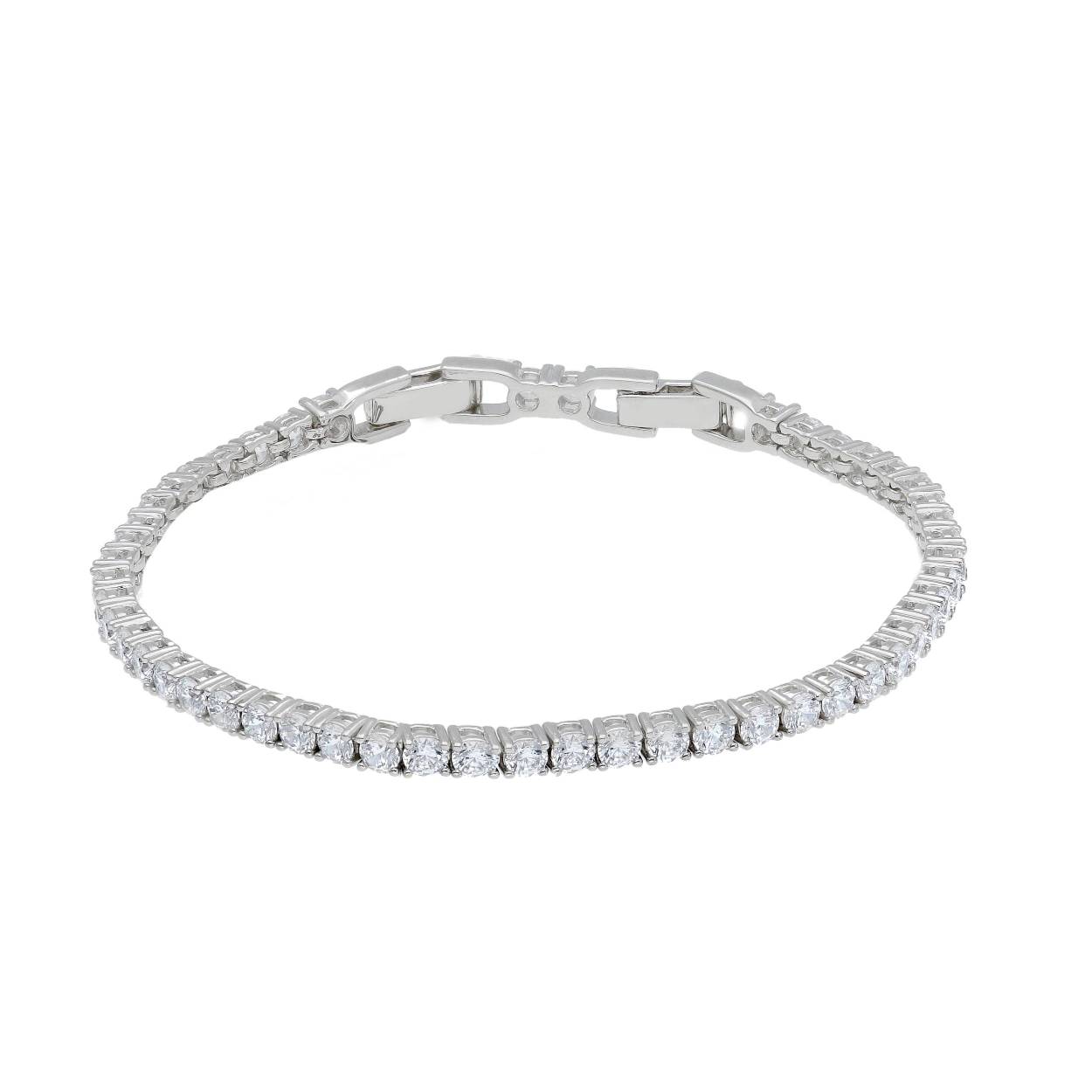 zilveren tennisarmband met zirconium