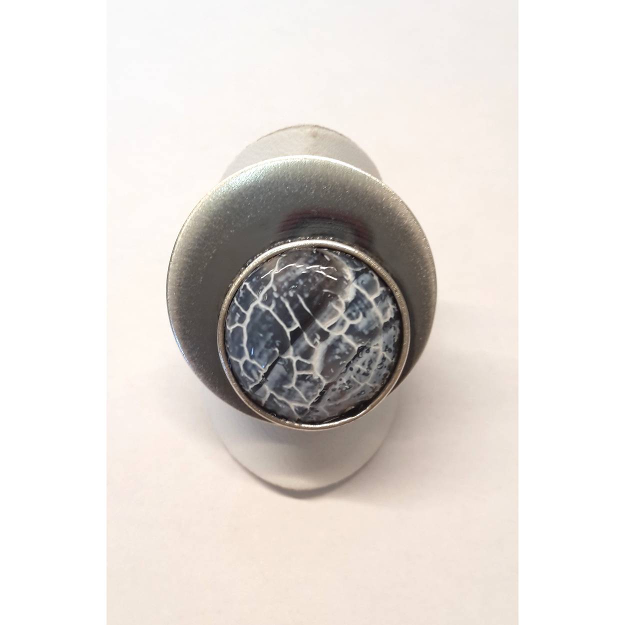 Buttner Schmuck handgemaakte sieraden vervaardigd in een klein atelier uit de Harz, zilver ring met agaat, all size.