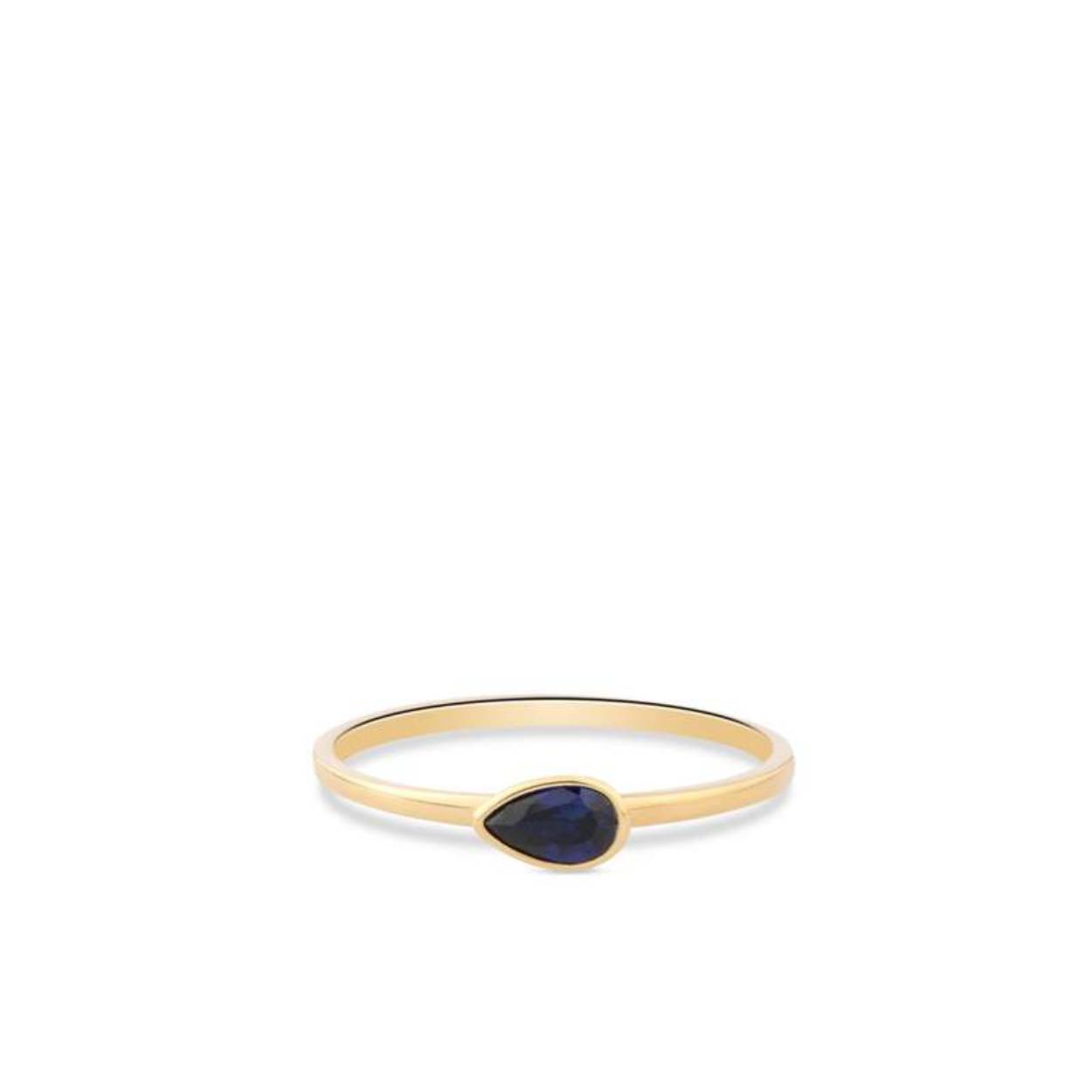 Swing Jewels 14krt geelgouden peervormige ring blauw zirkonia 