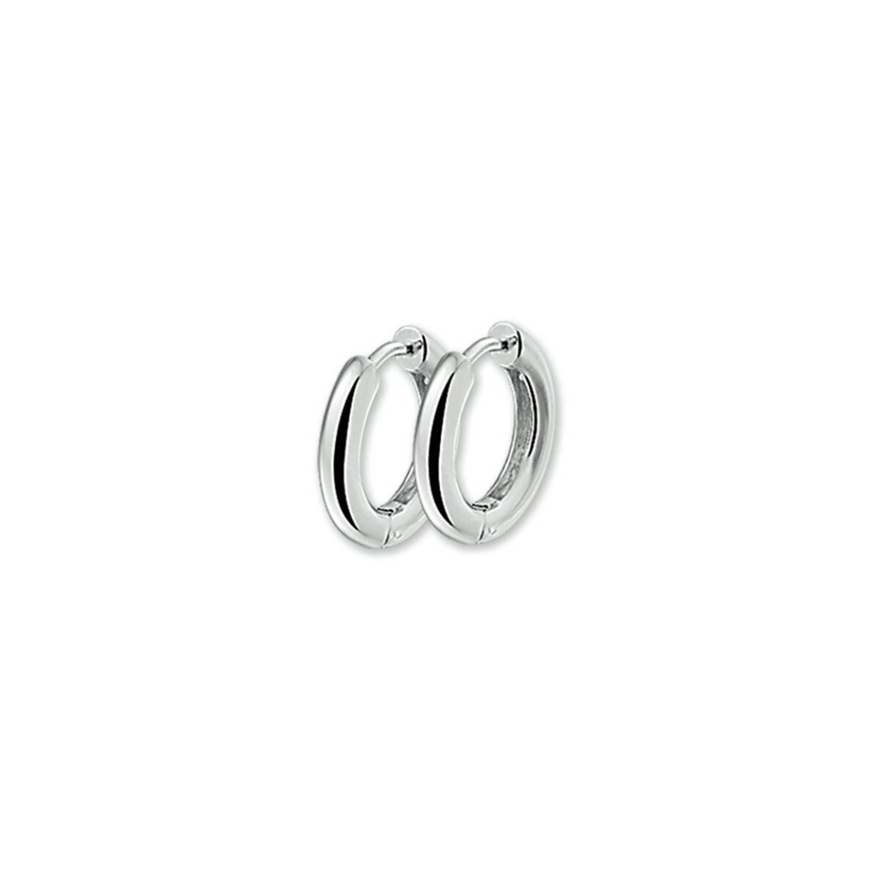 Zilveren oorringen met scharniersluiting 15 x 2.8 mm