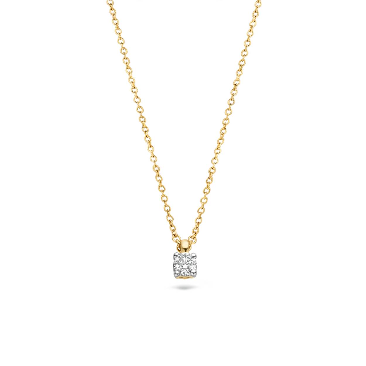 Blush Diamonds collier 14k geelgoud met diamant.