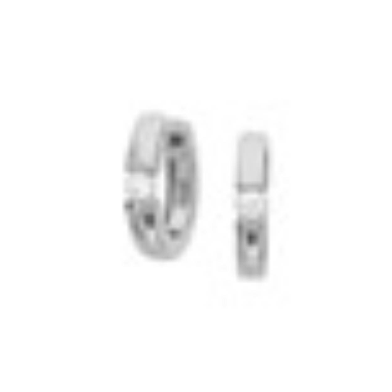 14k witgouden klapcreool met diamant