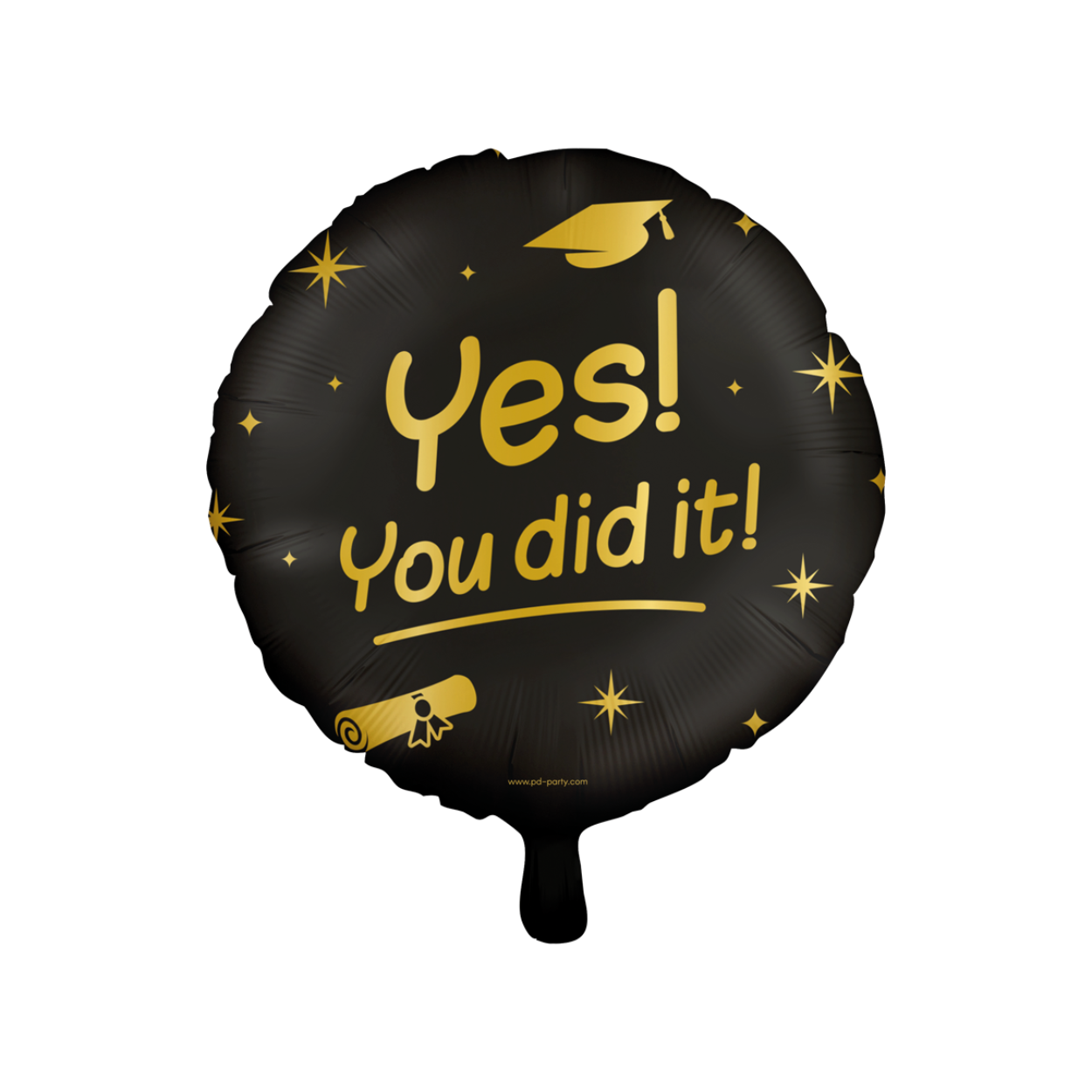 De Classy foil balloons zijn onderdeel van de luxe Classy lijn van Paper Dreams en een leuke toevoeging bij bijvoorbeeld de party vlaggen en de party ballonnen. Door de gebruikte kleurencombinatie goud/zwart vallen de classy foil balloons You did it extra op bij een feestje! De folie ballon kan worden gevuld met helium of met lucht, hiervoor wordt standaard een rietje meegeleverd. De ballonnen hebben een diameter van ongeveer 45 centimeter