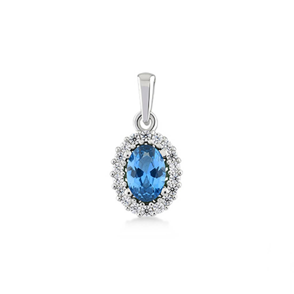 Zilveren hanger met kleursteen. Uit de serie Swing Jewels zilver