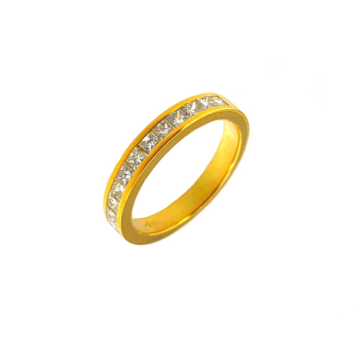 GG alliance met princess cut diamant 0.91ct