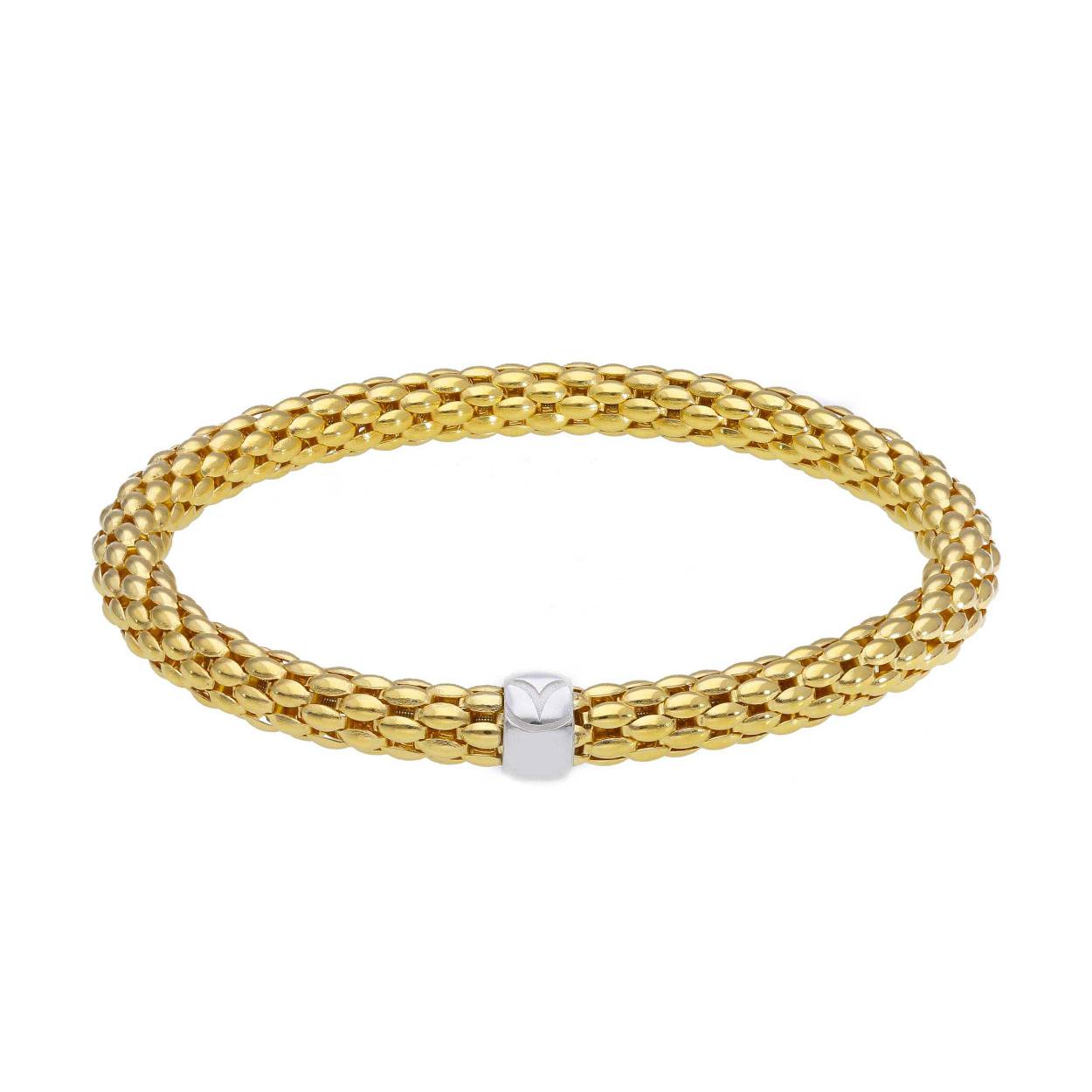 Armband geel goud 18kt  Stretch Flex