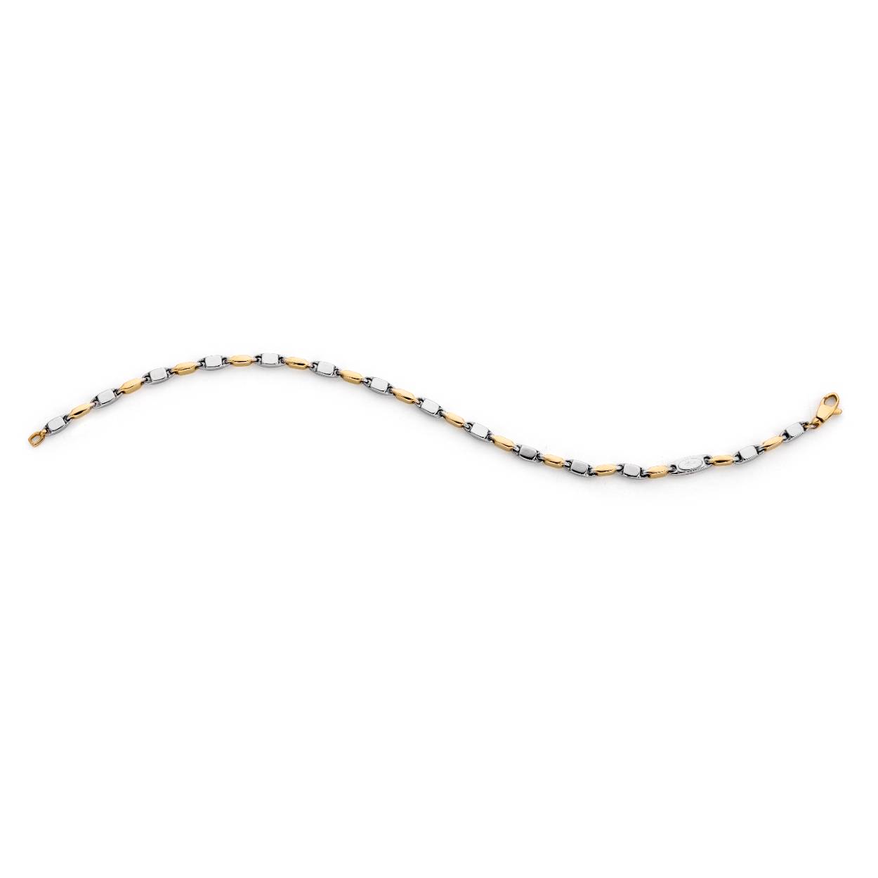 Prachtig 14krt bicolor gouden fantasiearmband uit de Monzario collectie. De armband heeft een lengte van 18.5cm. 

Referentienummer: 1182ABIC

Tevens leverbaar bijpassend collier.