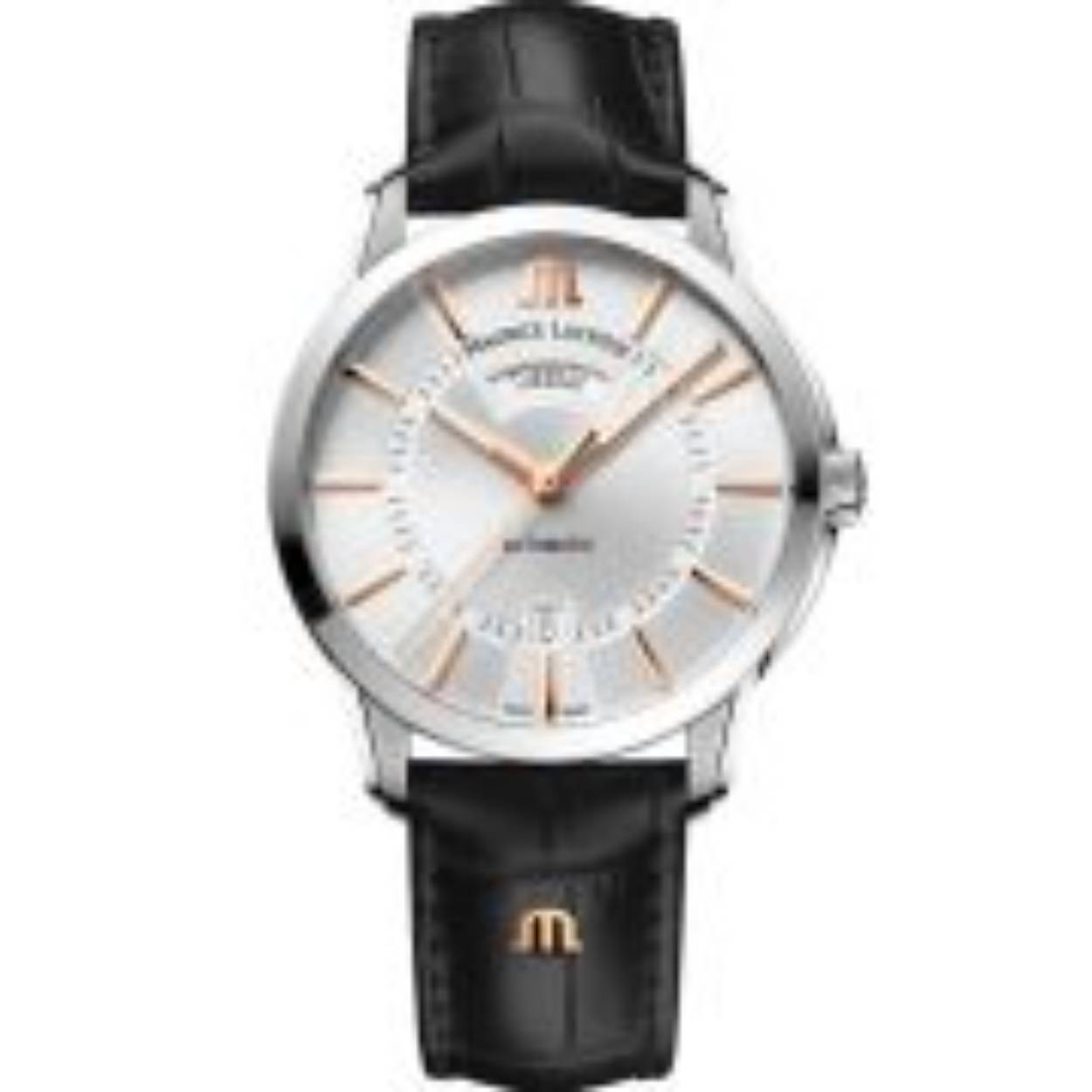 Dit Maurice Lacroix Pontos herenhorloge is bekend onder Maurice Lacroix-referentienummer PT6358-SS001-23E-2 en daarnaast onder het EAN: 7630020610809. Het horloge heeft een mechanisch uurwerk met automatische opwindfunctie dat geplaatst is in een edelstalen kast. Op de grijze wijzerplaat is analoge tijdsweergave zichtbaar. Aan de kast zit een zwarte lederen horlogeband met clipsluiting.

Het mechanisch uurwerk met automatische opwindfunctie biedt u datum-aanduiding, dag-aanduiding, als tijdfunctie(s). De ronde horlogekast is 100m waterdicht en voorzien van een saffierglas.