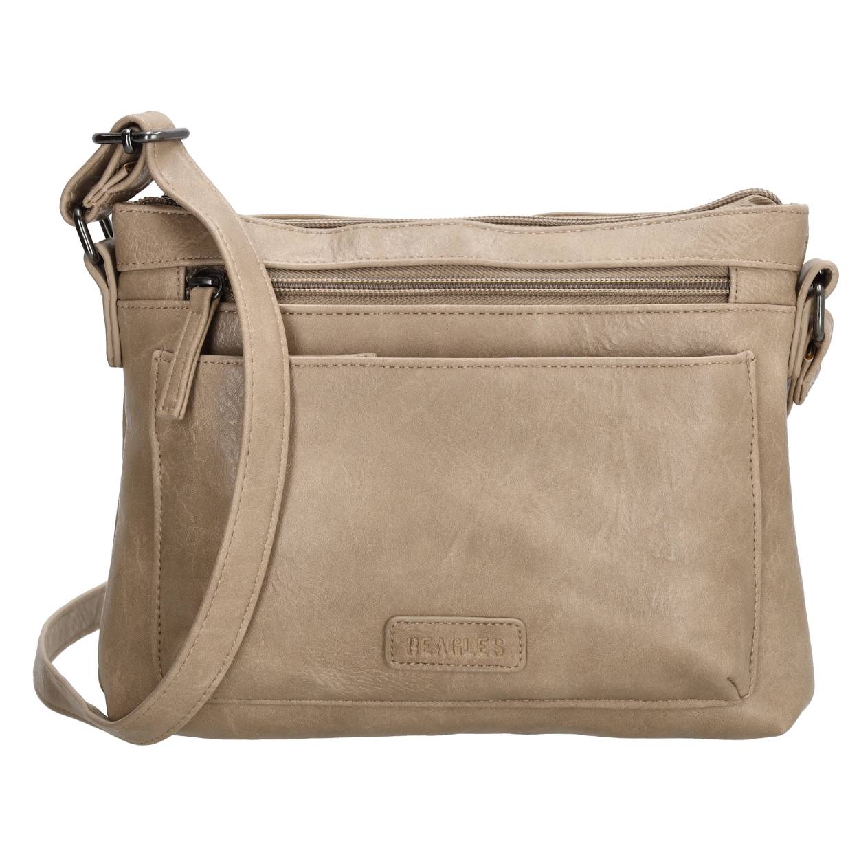 Hoe leuk is deze schoudertas! Deze Beagles Murcia schoudertas is echt een aanrader. De tas heeft een compact formaat, waardoor die gemakkelijk met je mee te nemen is. De schoudertas heeft een hoofdvak en een voorvak met ritssluiting. Zo  kun jouw essentials netjes opbergen. De schouderband is verstelbaar. Op die manier kun jij de tas dragen op jouw gewenste hoogte. Hangt deze leukerd al bij jou om de schouder? 

De eigenschappen van deze schoudertas zijn: 

Hoofdvak met ritssluiting 
Voorvakken en achtervak met ritssluiting
Verstelbare schouderband 