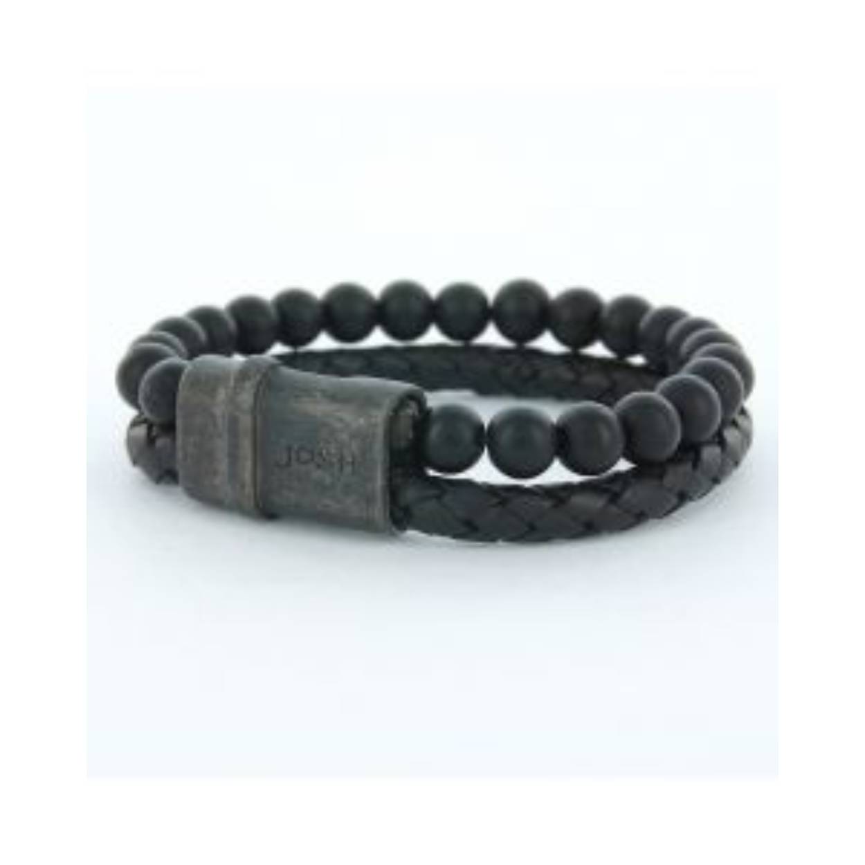 Josh armband verzilverd josh vintage balck lava