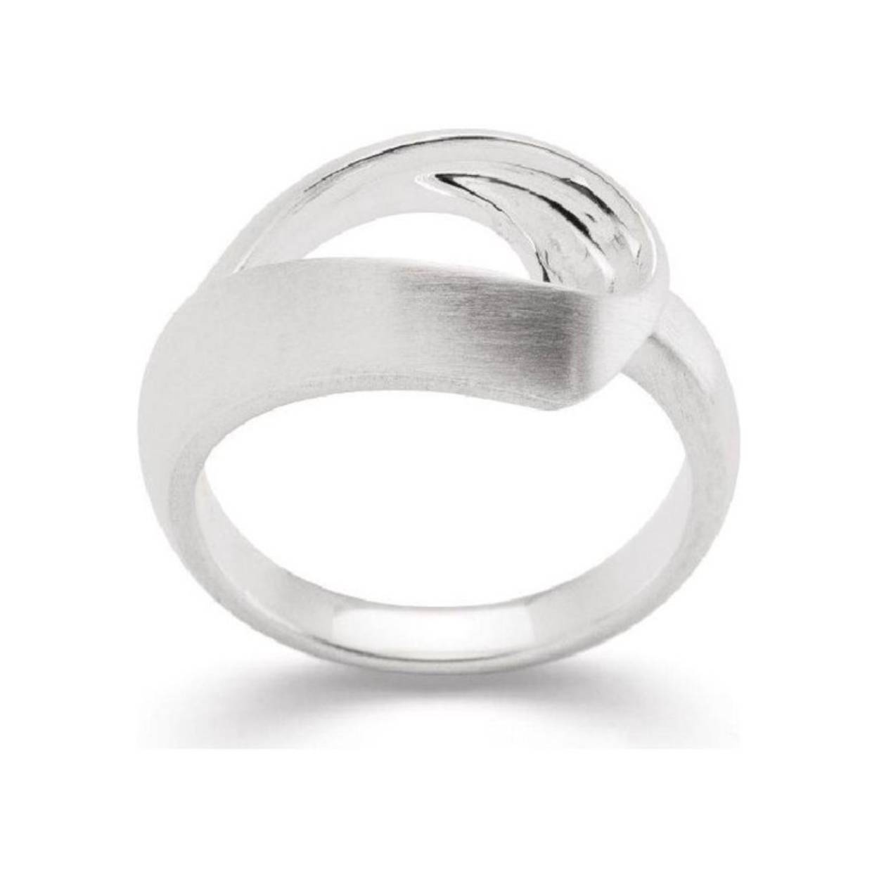 zilveren ring lus mat - Bastian