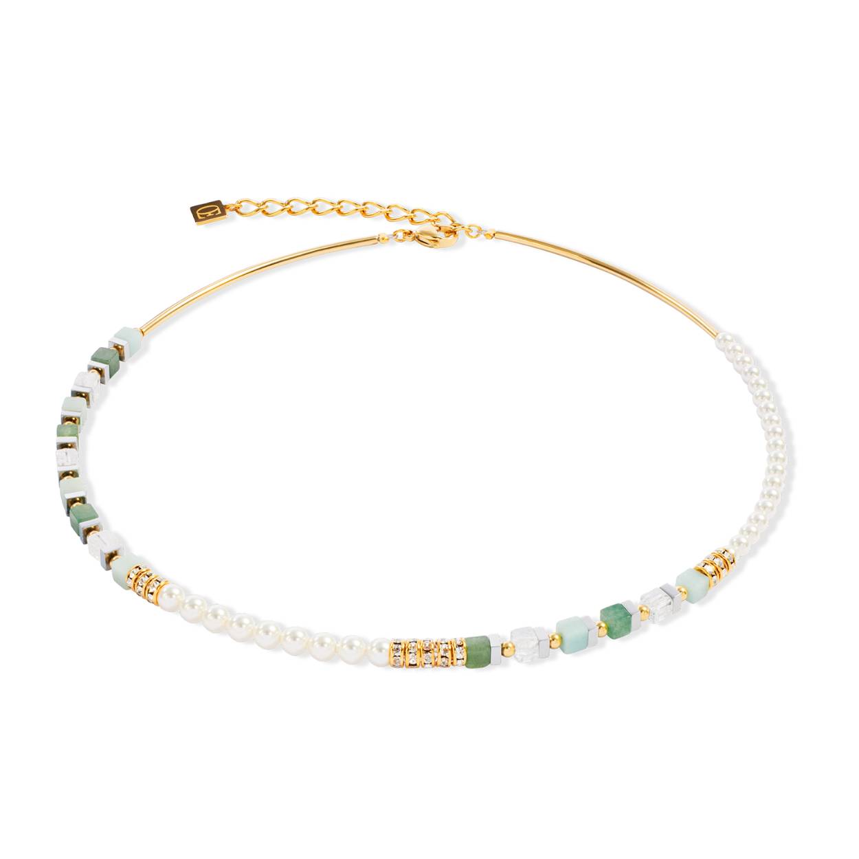 Coeur de Lion collier 4354/10-500 Green
met Swarovski parels