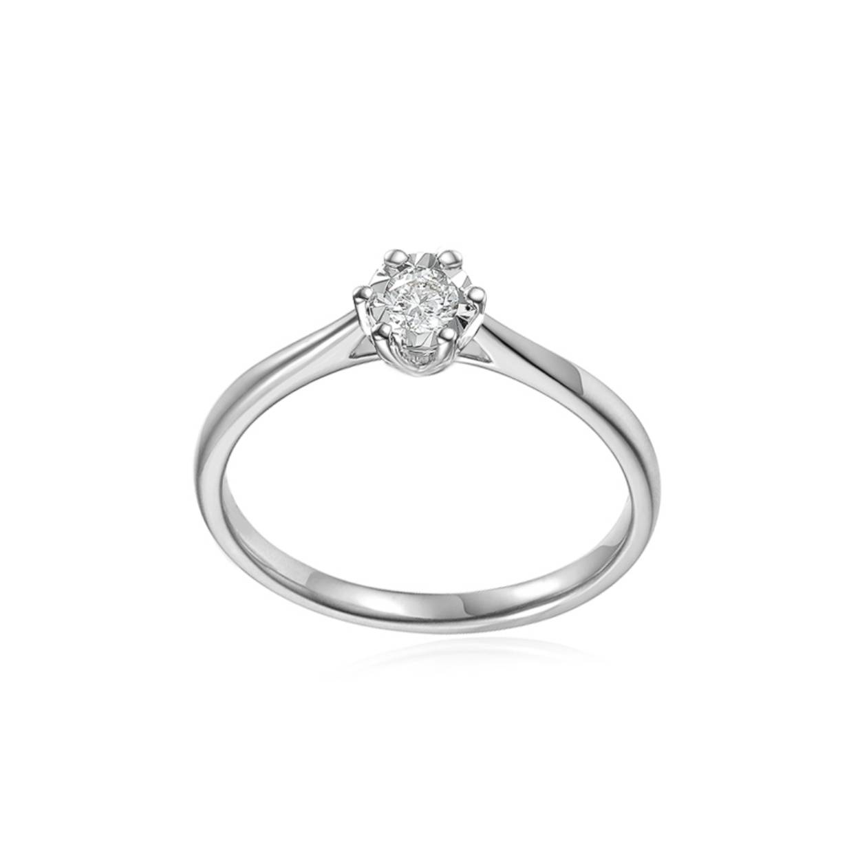18kt wit goud sol + 0.05ct brilj
