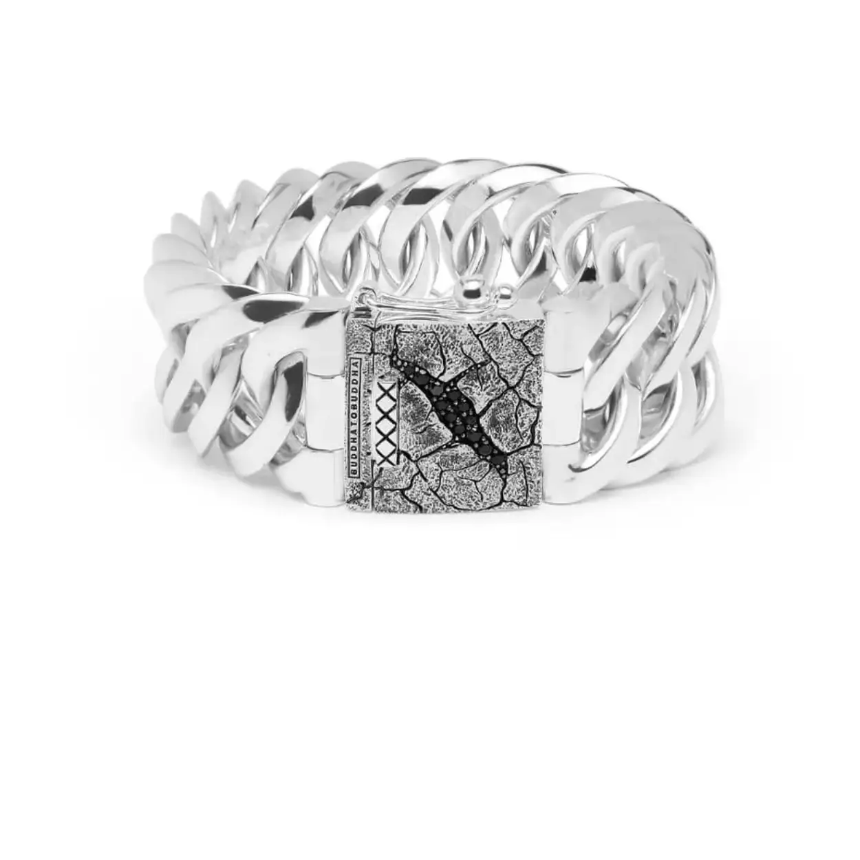 Chain Big Black Spinel Limited Bracelet Silver