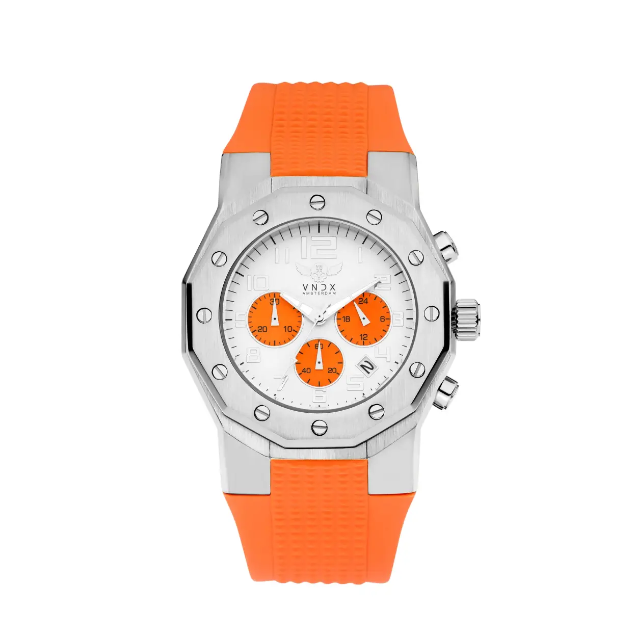 Nieuw in de collectie: IBIZA REBEL 

Een stoer horloge voor hem en haar, uitgevoerd met een mat geborstelde stalen kast, gecombineerd met de flexibele en comfortabele oranje siliconen band.

Voorzien van een multifunctionele chronograaf en datumaanduiding, 

Ibiza Rebel; een uniek en stoer horloge voor jezelf, of om cadeau te doen. 

VNDX Amsterdam. Never too late!