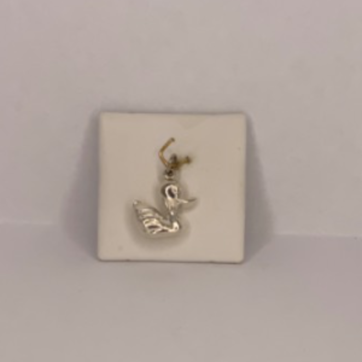 Eend zilver bedel/hanger
