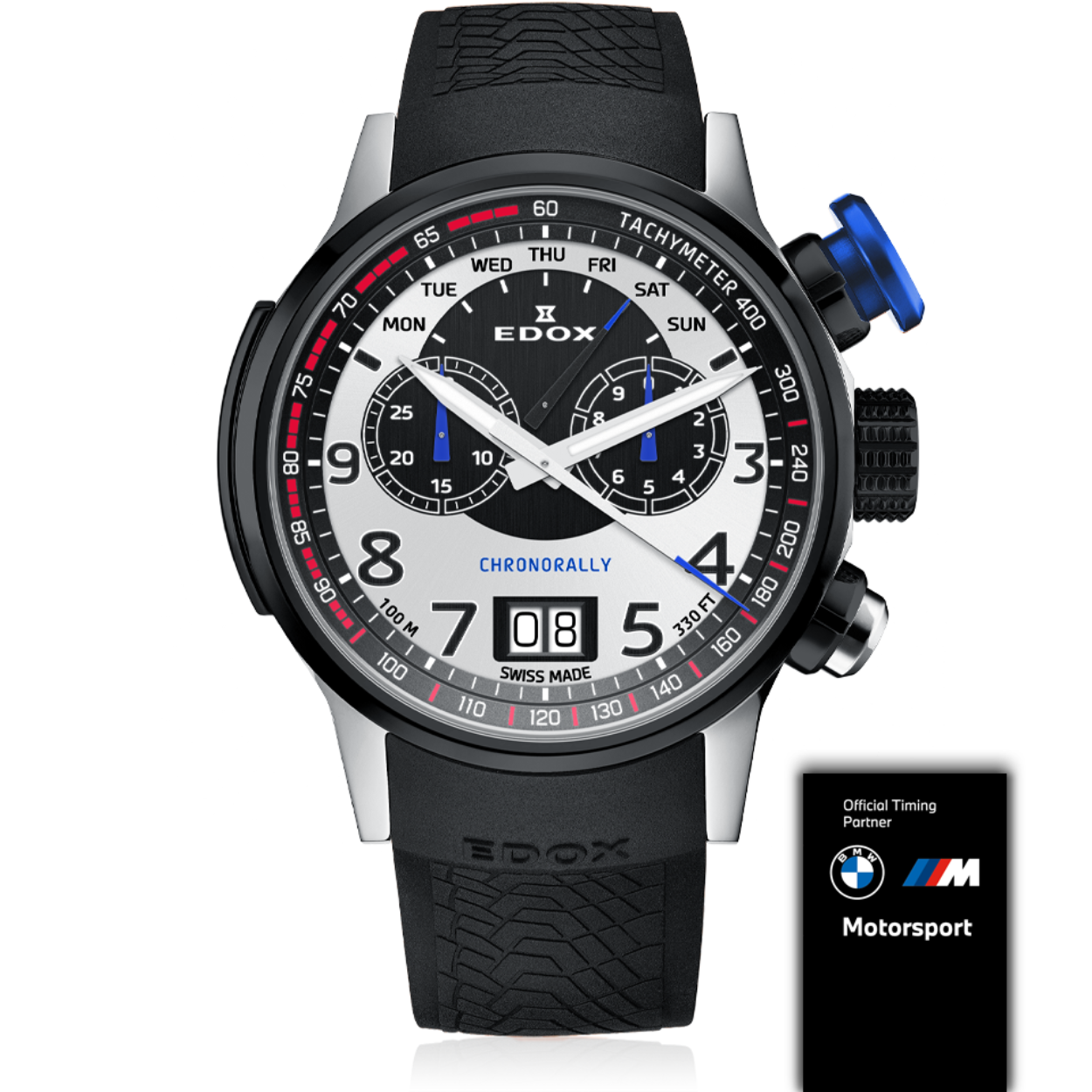 Dit is een horloge van het merk Edox gemaakt voor heren.
De specificaties zijn als volgt:
Kastmaat: 48
Kastdikte: 15
Waterdichtheid: 10 ATM / 100 Meter / 330 Feet
Dit horloge heeft de volgende functies/eigenschappen:
Chronograaf