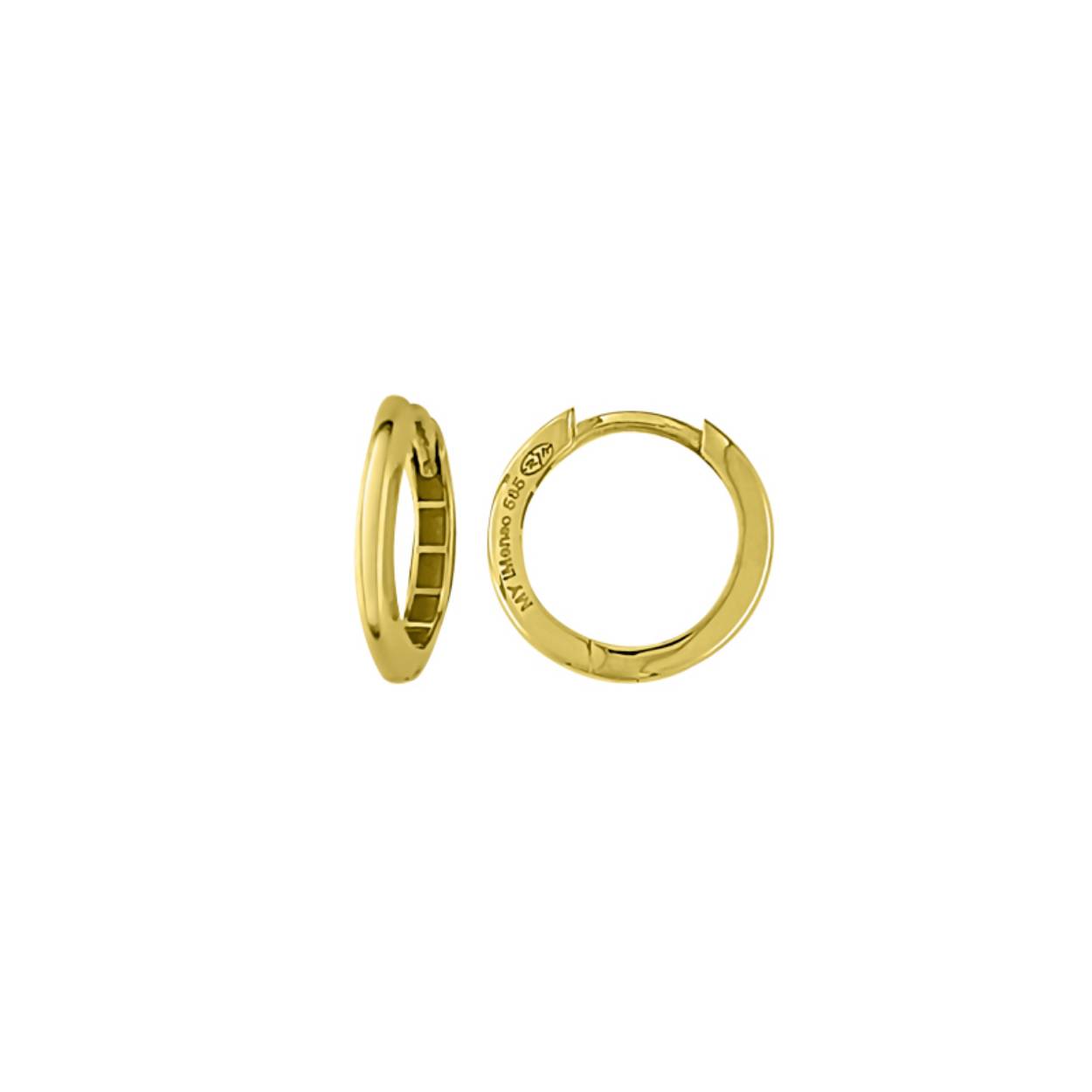 MY iMenso GOLD Creoli earrings "Pestato" (14k gold)
1.8x14mm