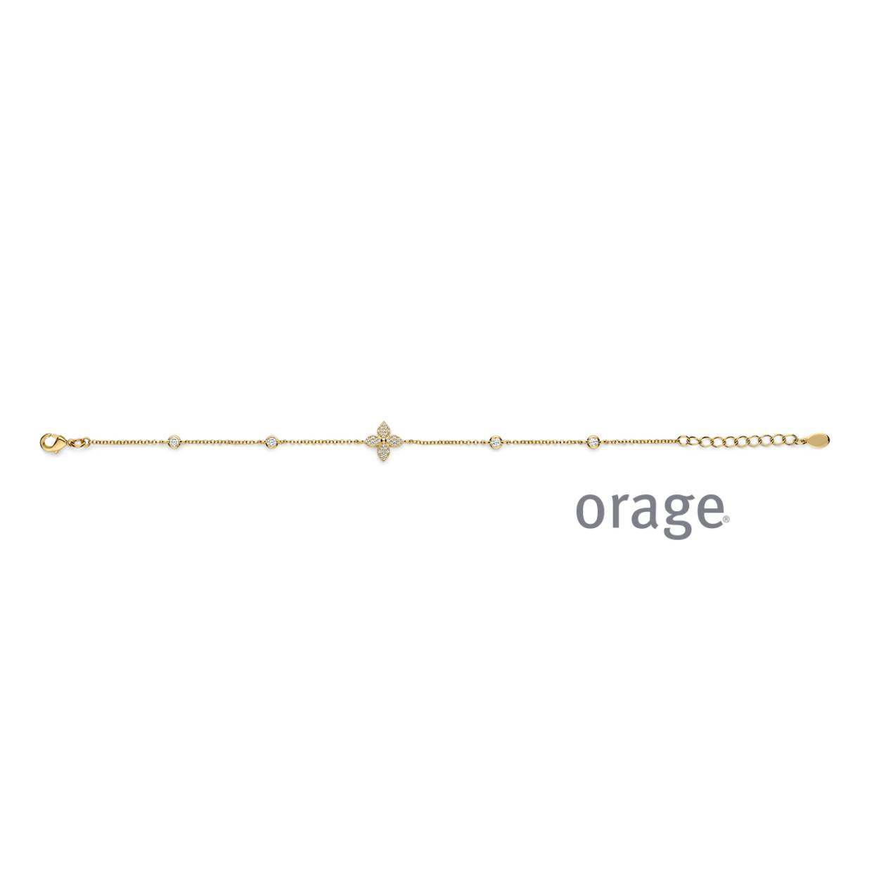 Orage armband verguld geel goud met zirkonia steentjes
