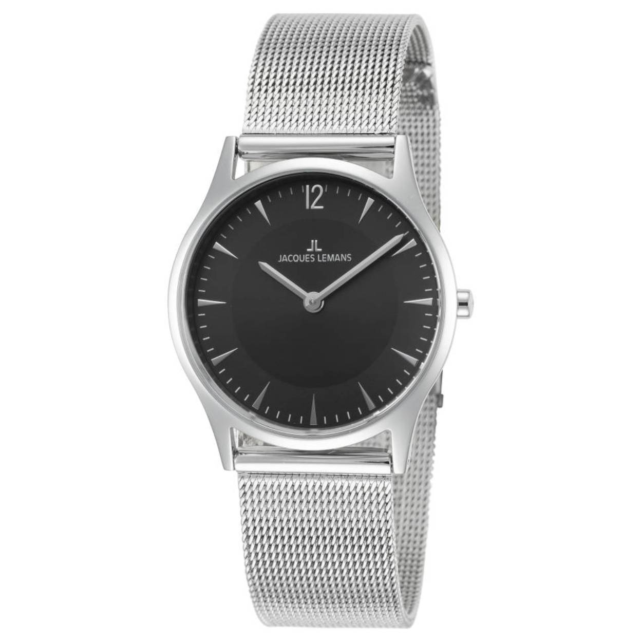 Dit dameshorloge is van het merk JACQUES LEMANS. Het is een horloge met een band gemaakt van Milanees. De diameter van de kast is 34 mm.