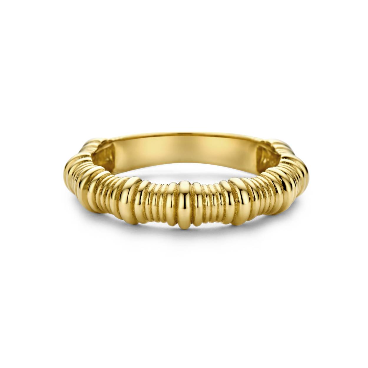 14 karaats geelgouden ring mt 54 met  bewerking 