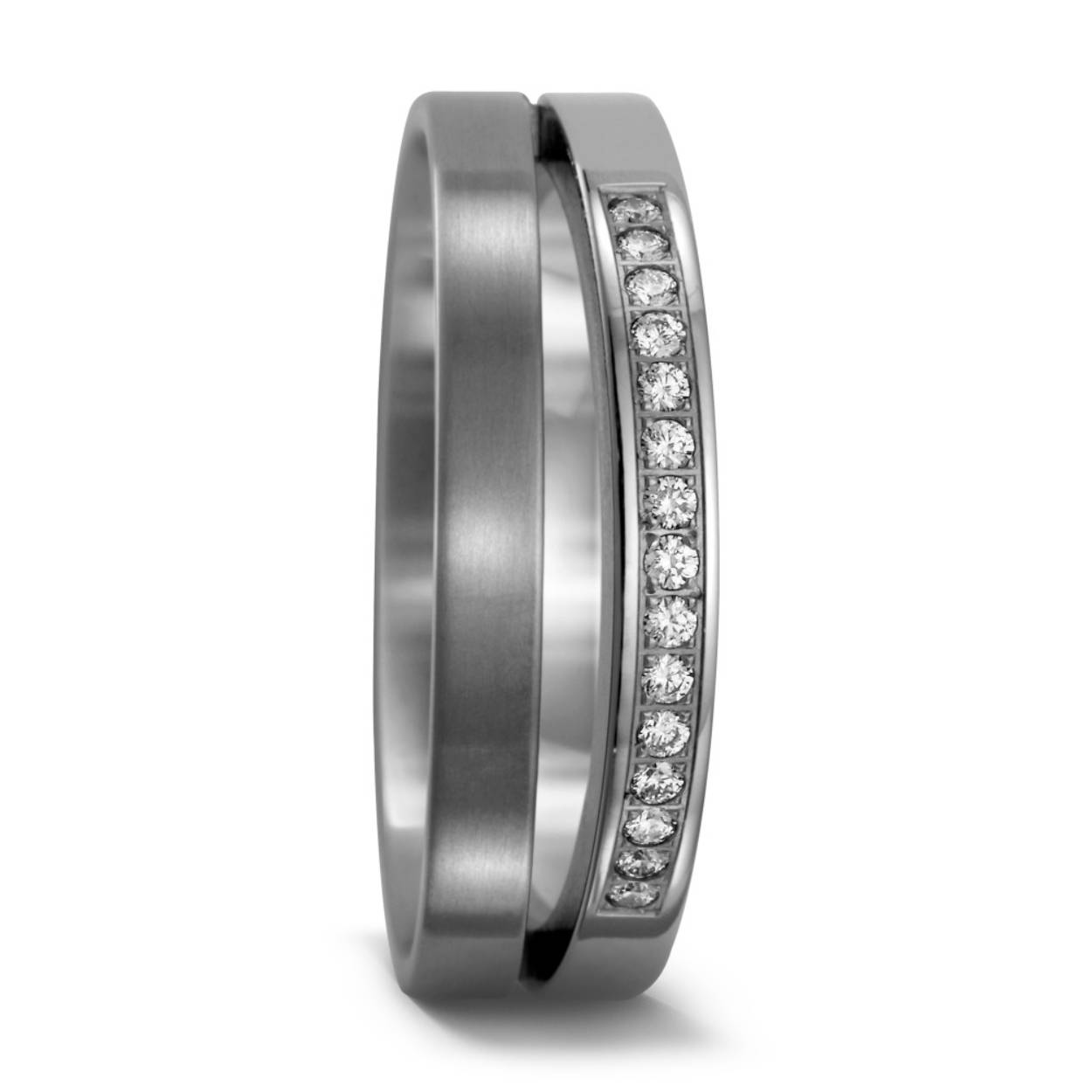 titanium ring met briljant