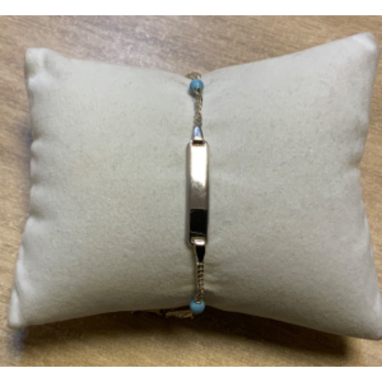 Zilveren graveerplaatje armband
