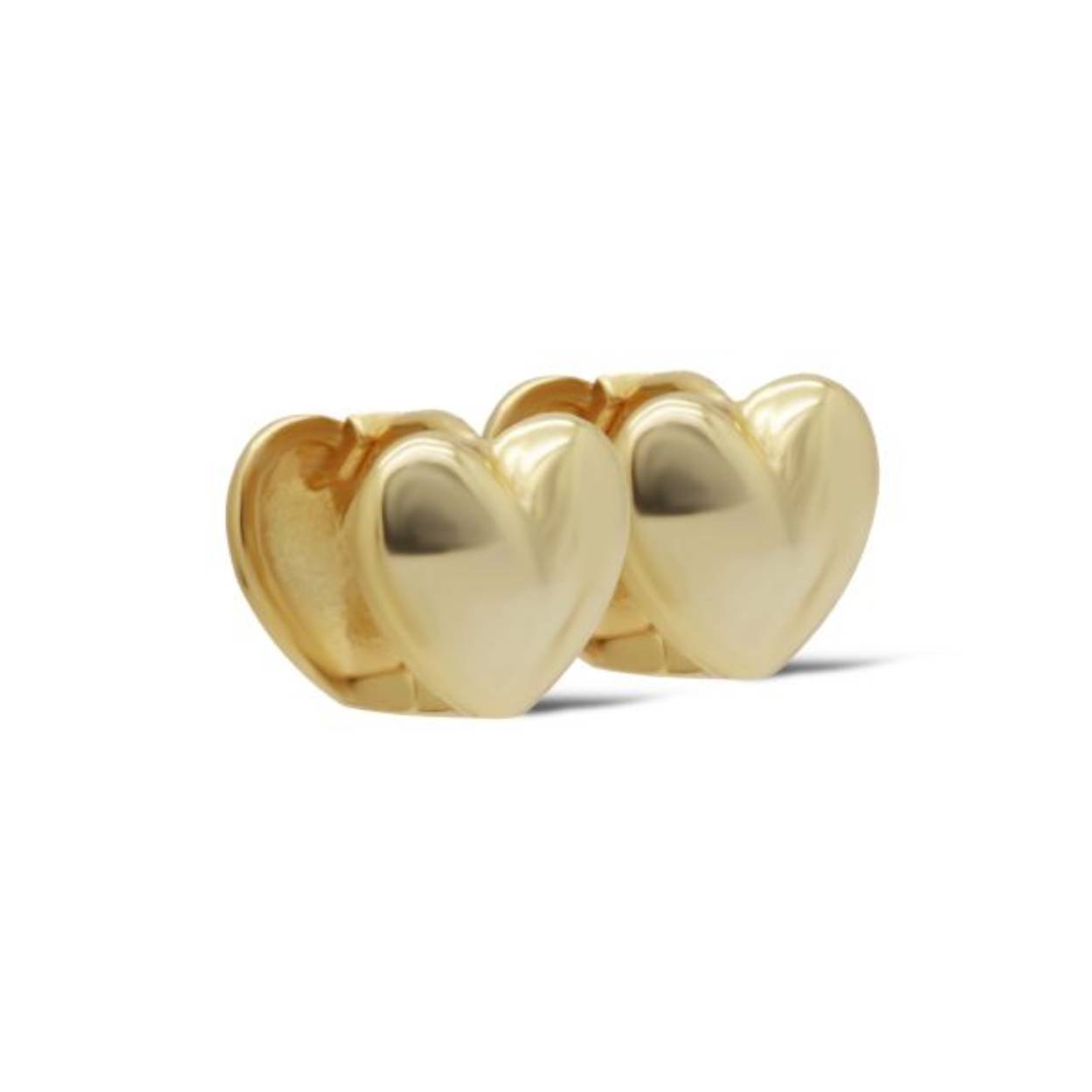 H480GP Karma oorringen | zilver verguld | hart