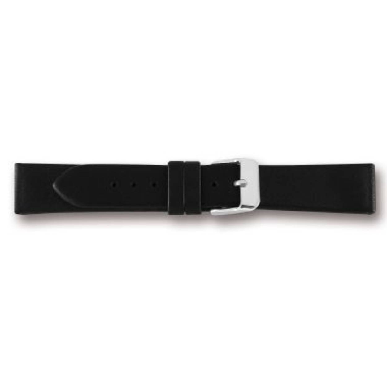 Horlogeband leder 188 zwart watervast 18mm