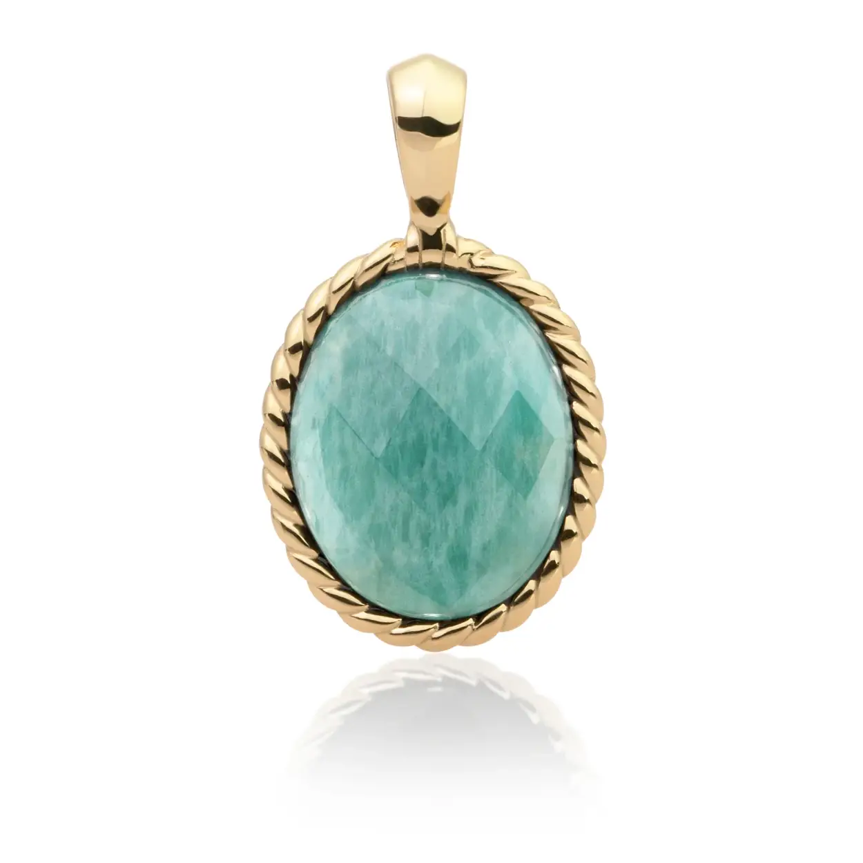 Twist Pendant | Rich Green Amazonite