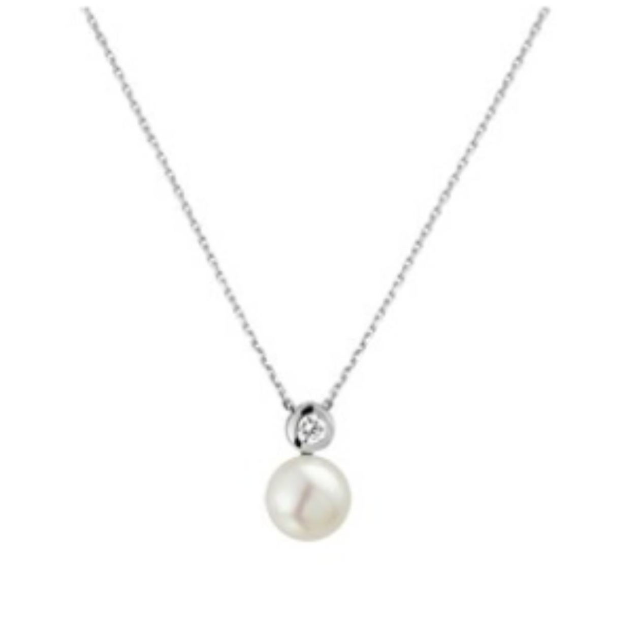 collier met hanger parel/zirkonia