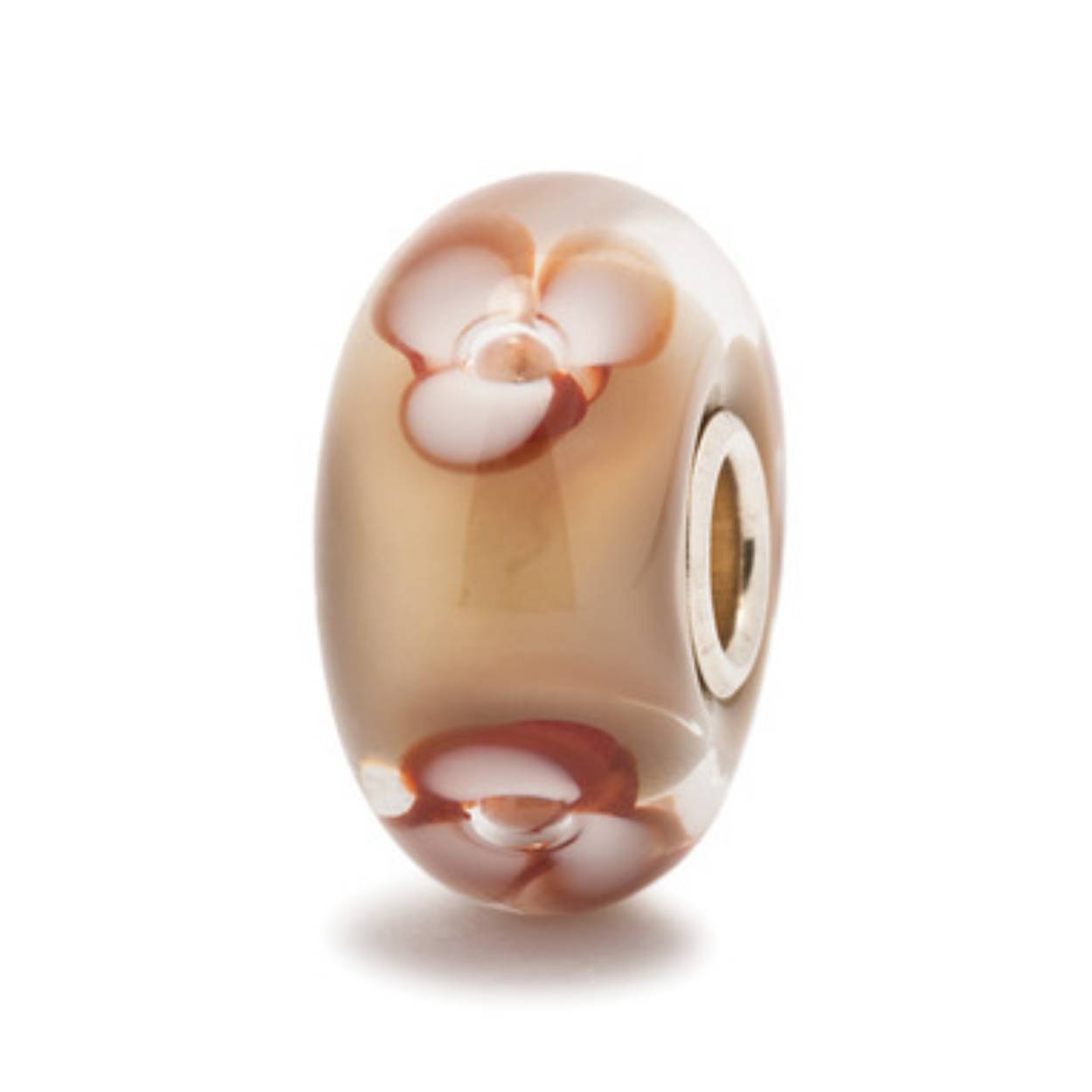 Prachtige cappuccinokleurige bloemetjes die elegant omhoog komen uit een crèmekleurige basis.