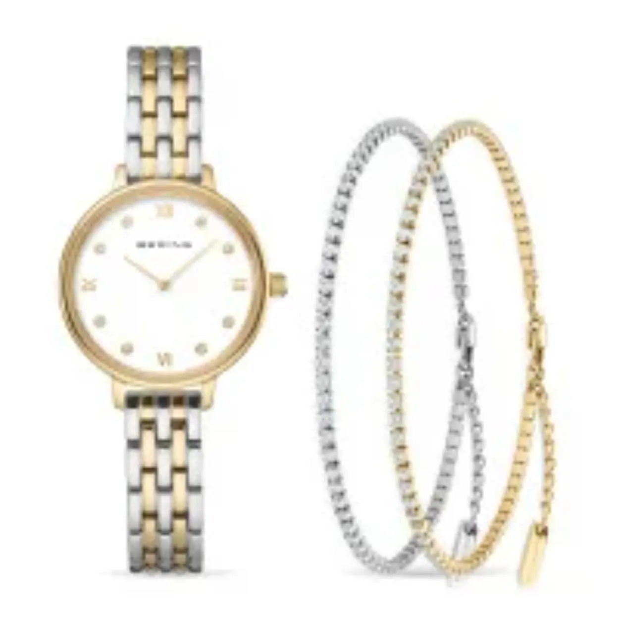 bering dames horloge bicolour 11028-714-GWP