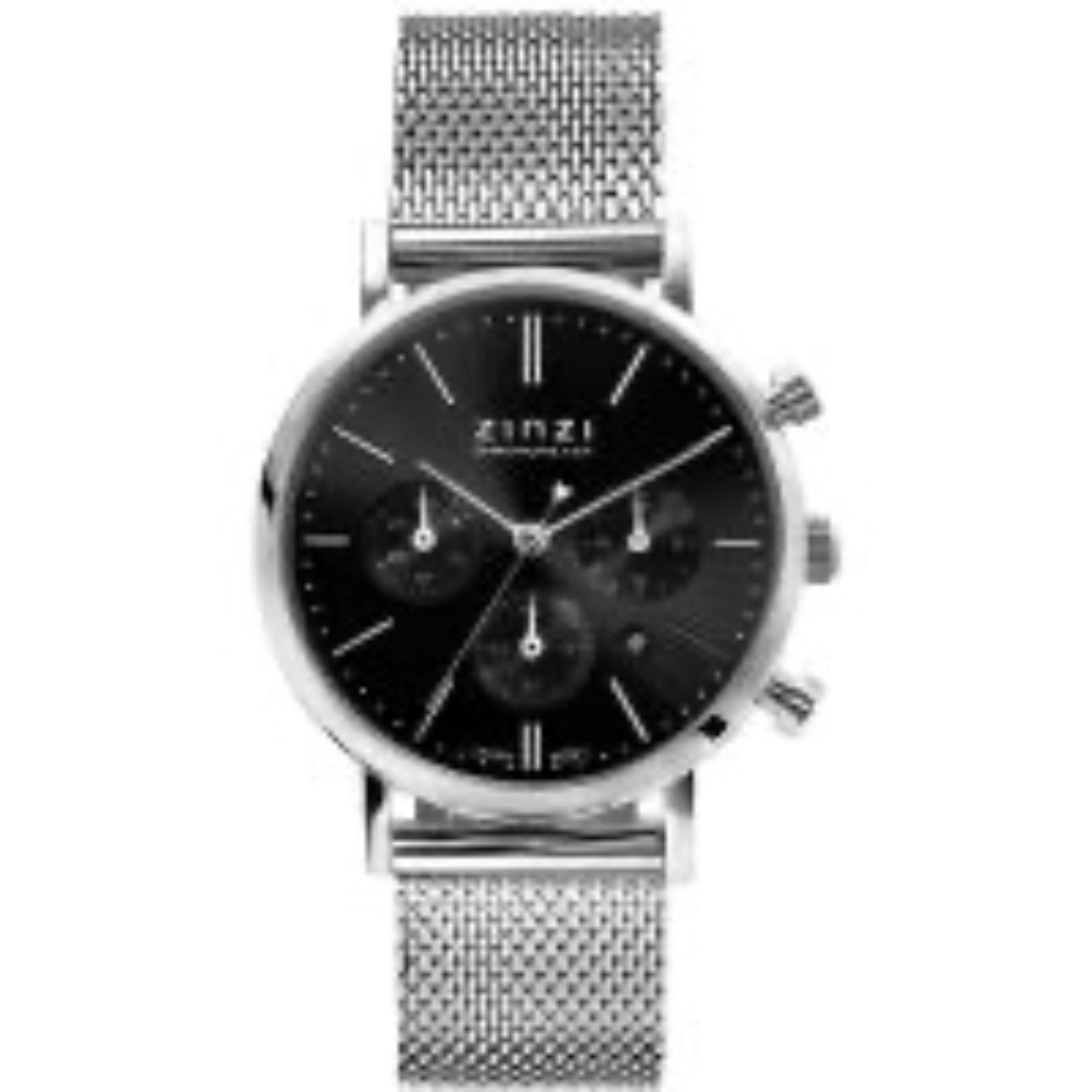Zinzi horloge Chrono zilverkleurig zwarte wijzerplaat 34mm