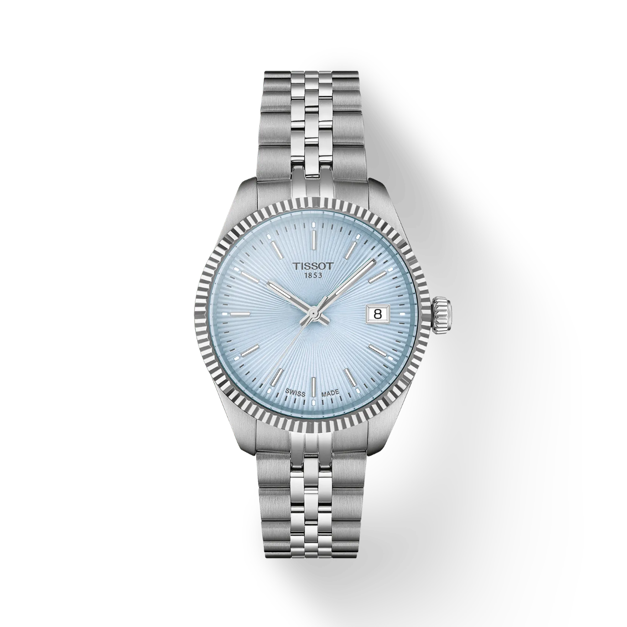 Dit Tissot horloge behoort tot de Ballade collectie.
Referentienummer: T156.210.11.351.00

Dit Tissot horloge is uitgerust met een quartz kaliber 10"1/2. Het horloge heeft een stalen kast en band. De kast heeft een diameter van 34MM en is getest op een waterdichtheid van 10 ATM/ 100 M. De blauwe sunray wijzerplaat voorziet het horloge van een datumaanduiding op 3-uur. Het horloge is voorzien van een krasvrij saffierglas.