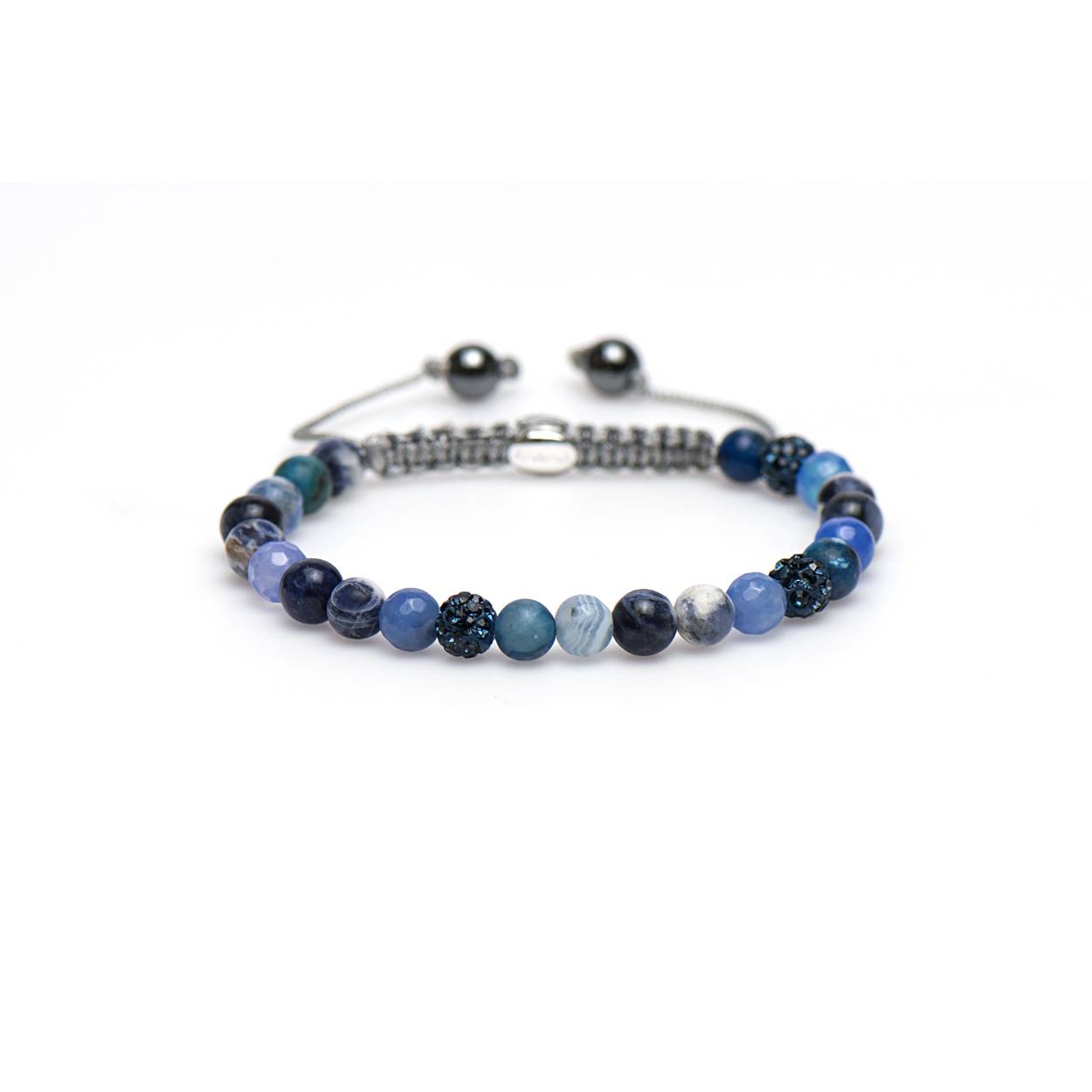 Spiral Button Blue xs (blue crystal)
