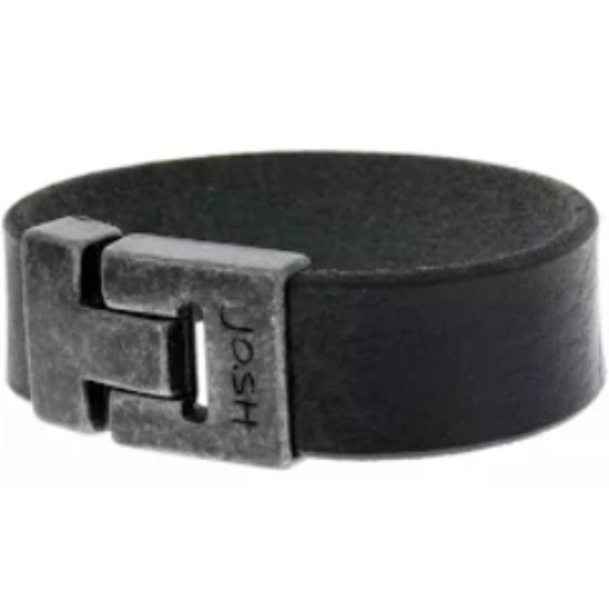 Josh armband leer zwart maat 21