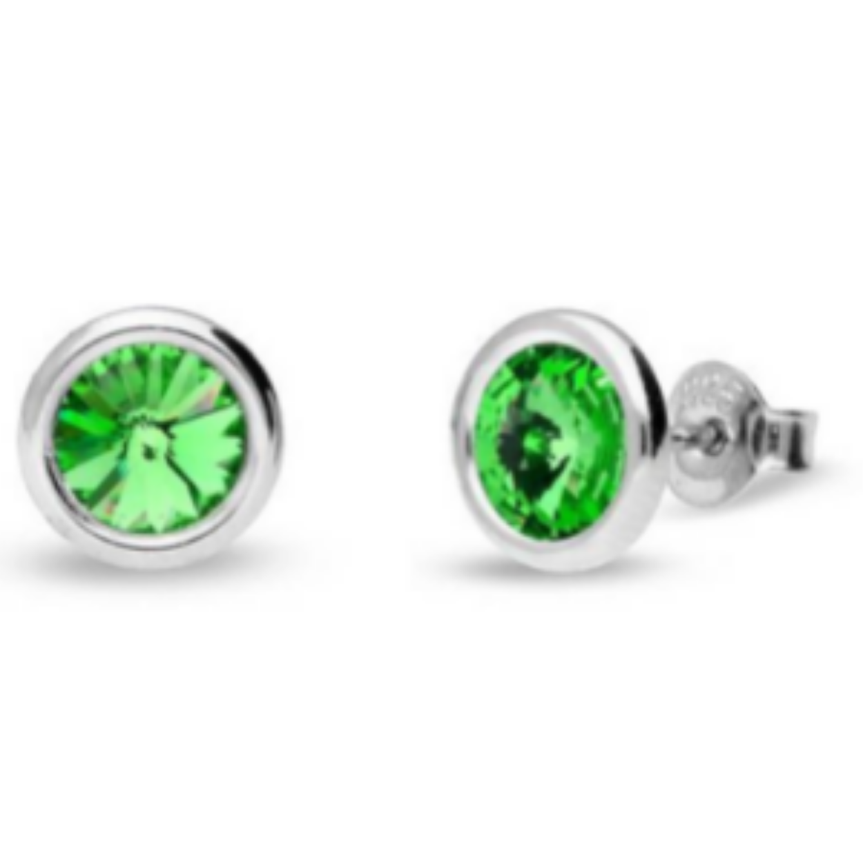 Spark Birthday Stone Tiny Bonbon Studs Peridot Aug