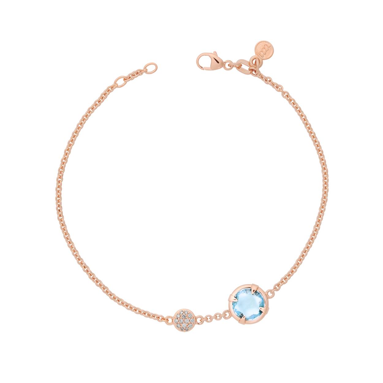 18 krt roségoud
Topaas, briljant 0.10ct/G/VVS-1