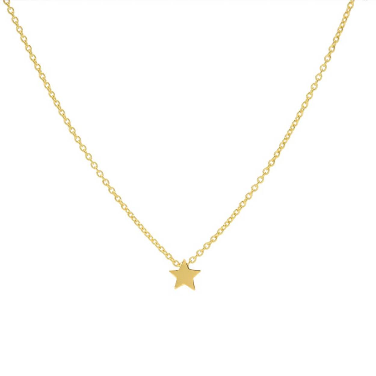 zilveren Karma collier, Star Goldplated
