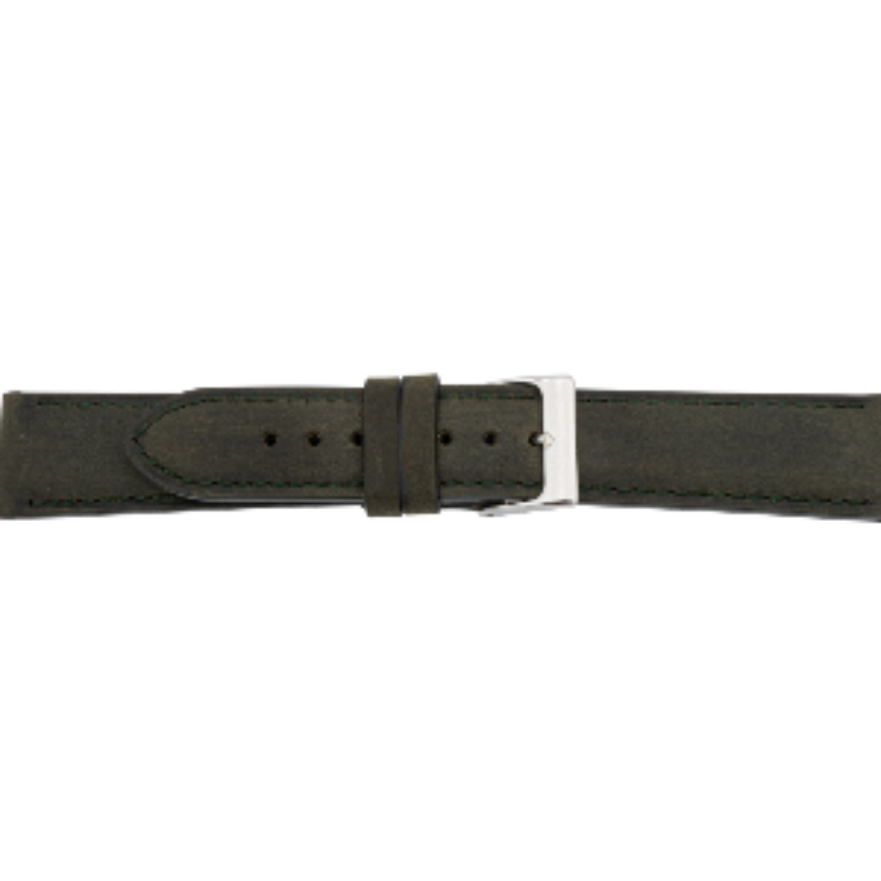 vintage leren horlogeband donkergroen 20mm