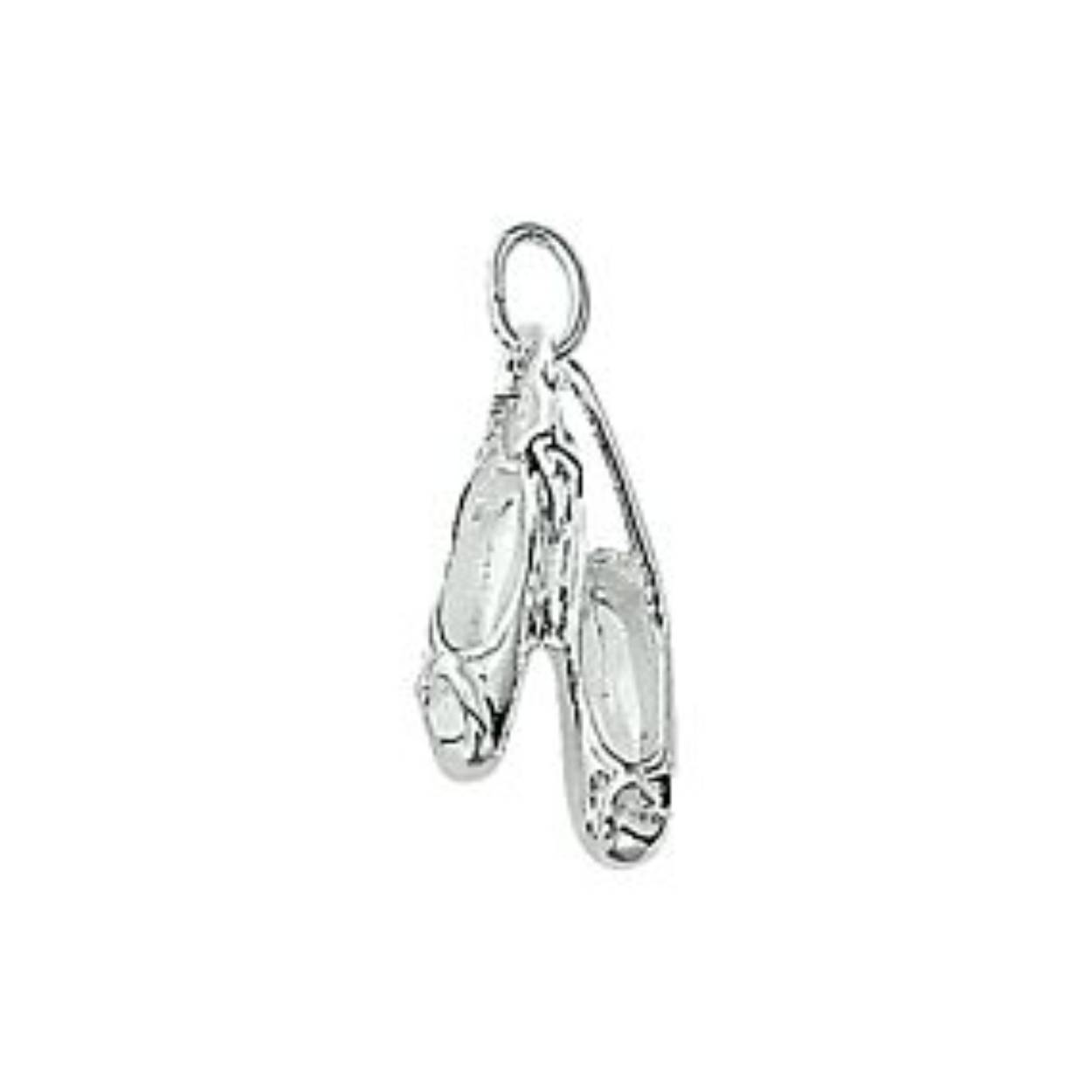 Zilveren hanger Balletschoentjes 
Hoogte 16mm
Breedte 10mm